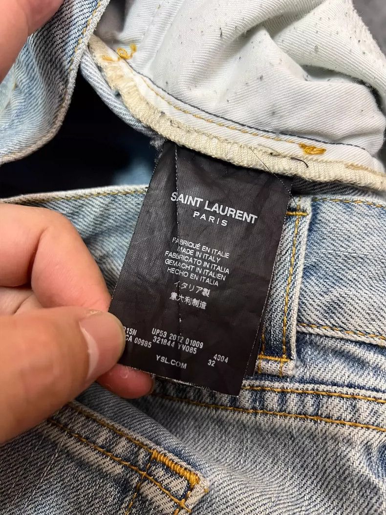 Saint Laurent Paris Saint Laurent Paris 13 Spring/Summer Light Blue Yellow Mud Size US 32 / EU 48 - 4 Thumbnail