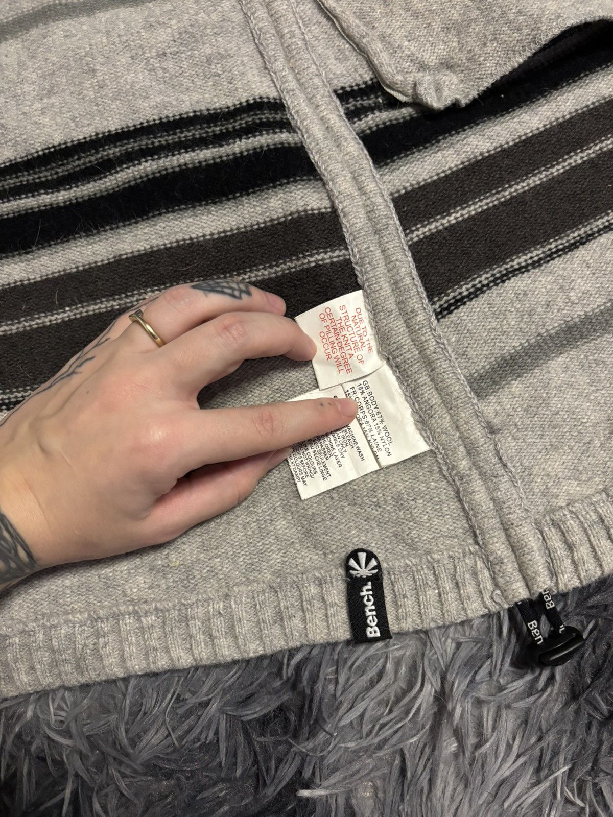 Bench × Vintage Vintage striped sweater/dress amazing beautiful natural wool Size XS / US 0-2 / IT 36-38 - 16 Thumbnail