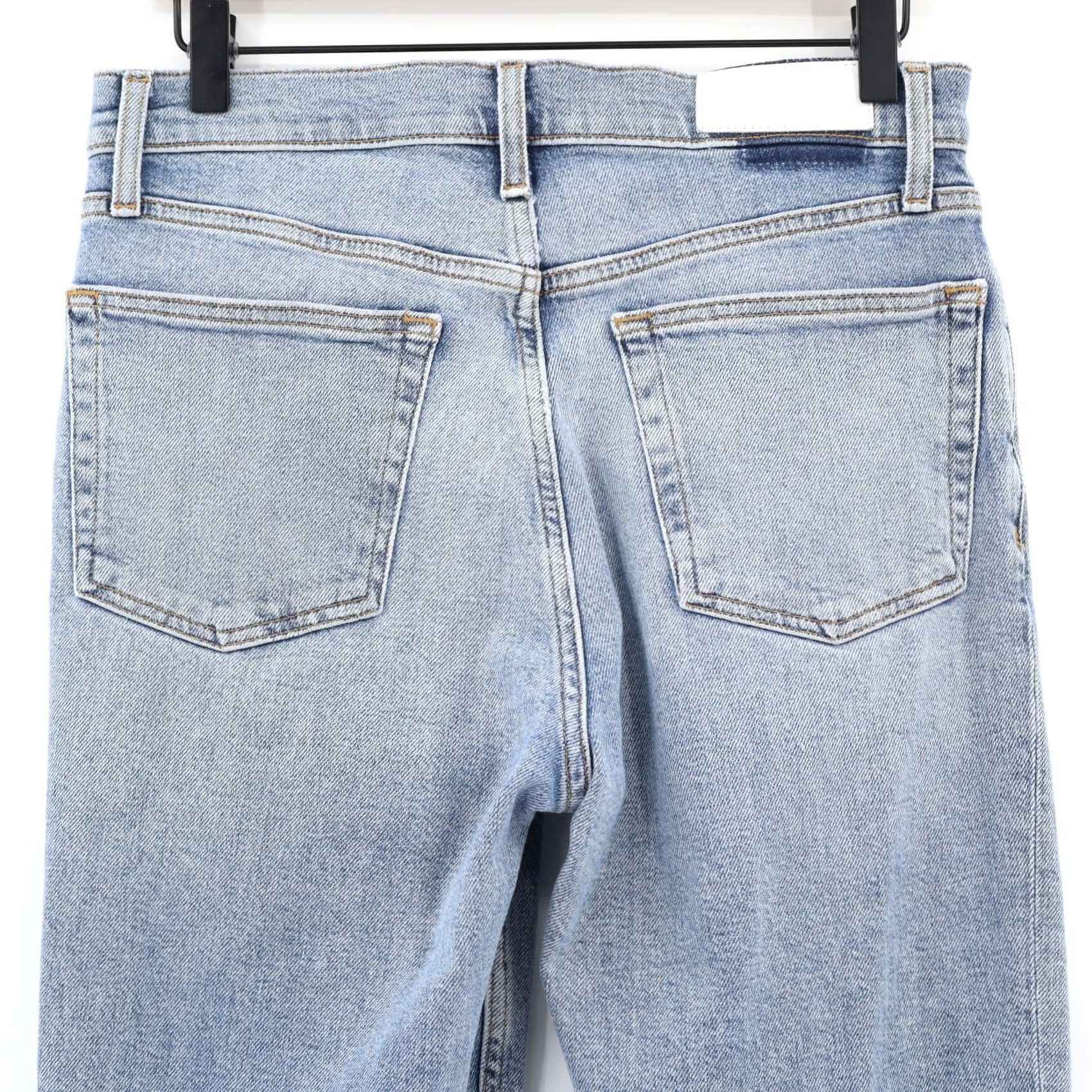 RE/DONE Re/Done Jeans Women's High Rise Ankle Crop Denim Indigo Blue Sz 28 Regular 5-Pocket Stretch Crop Size 28" / US 6 / IT 42 - 4 Thumbnail