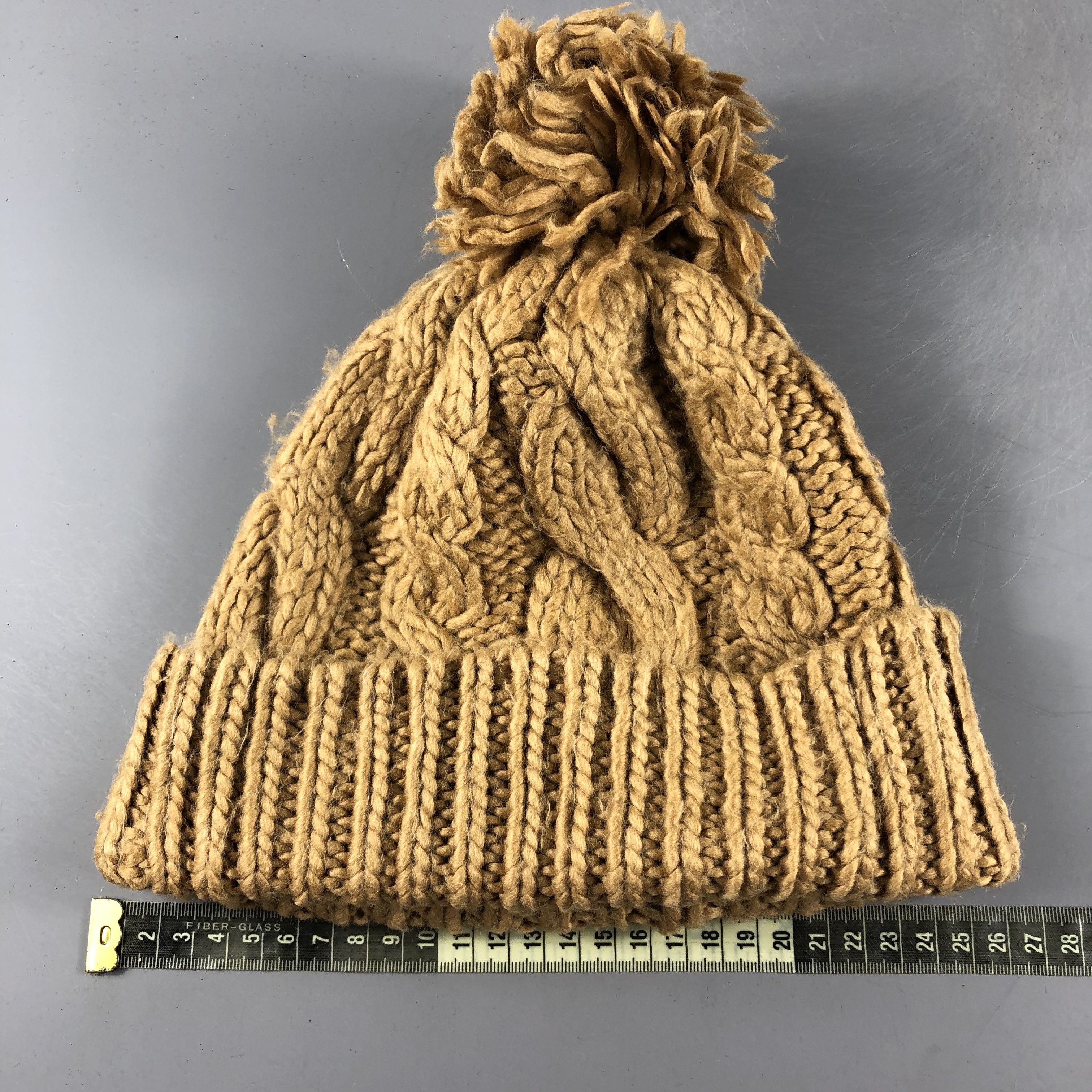 Japanese Brand × Vintage Earth Cable Knit PomPom Beanie Snow Hat Snow Cap -D274 Size ONE SIZE - 4 Thumbnail