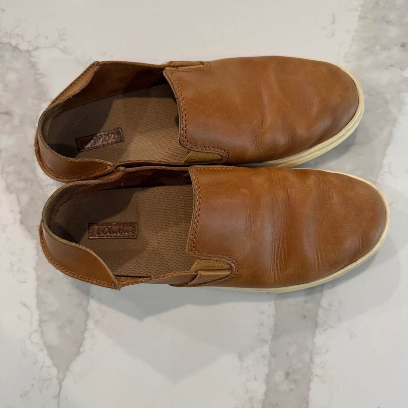Olukai OluKai Pehuea Leather SlipOn Two Way Loafer Shoes Womens 7 Size US 7 / IT 37 - 7 Thumbnail