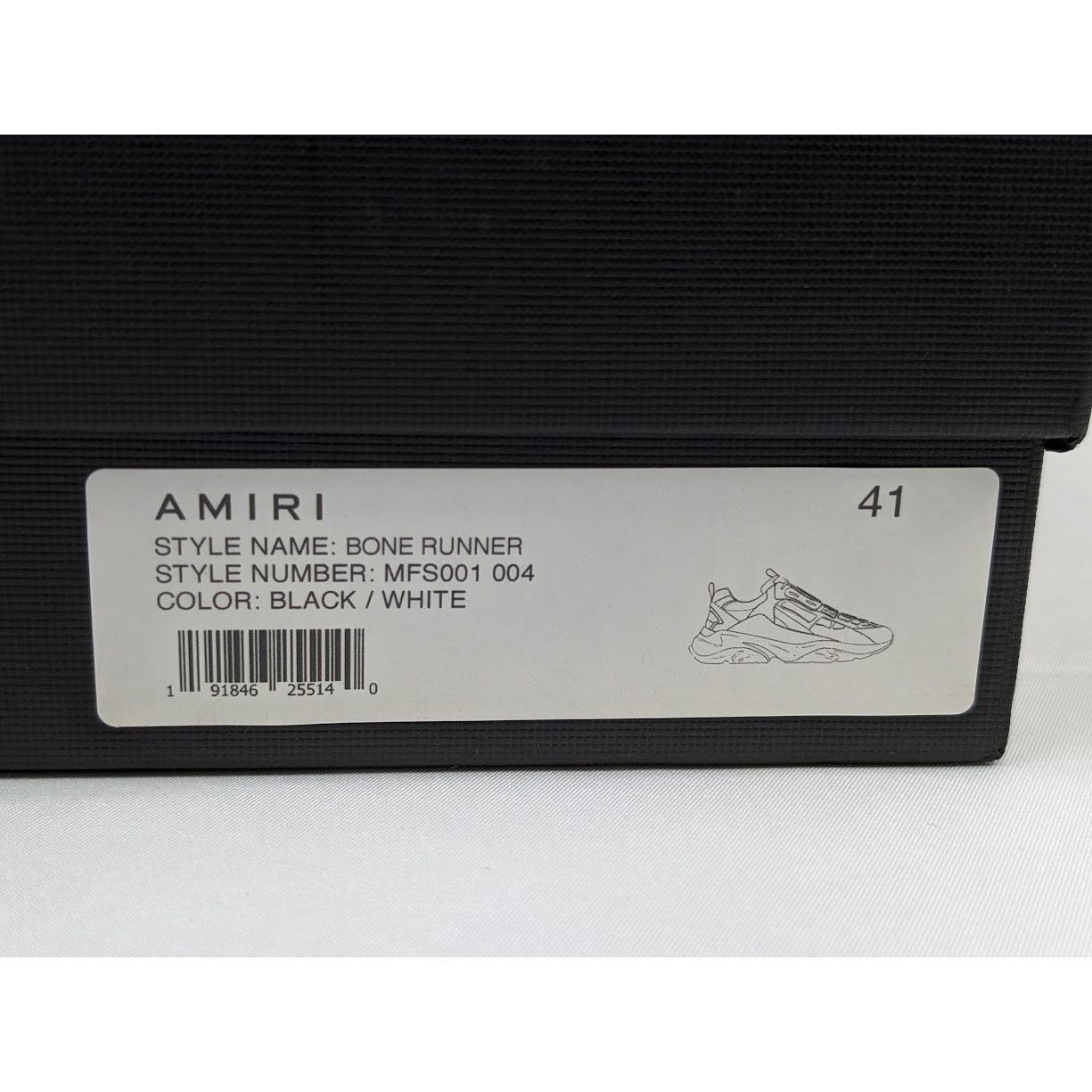 Amiri o1rshd1 Q:2 / Bone Runner in Black / White Size US 8 / EU 41 - 25 Thumbnail
