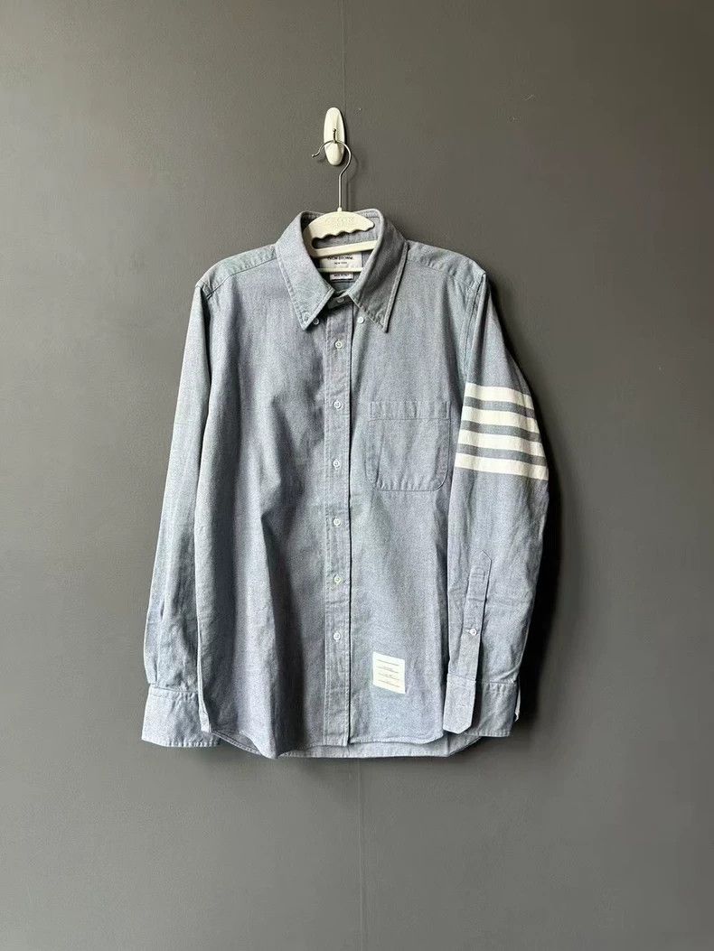 Thom Browne Thom Browne Blue collar shirt Size US M / EU 48-50 / 2 - 1 Thumbnail