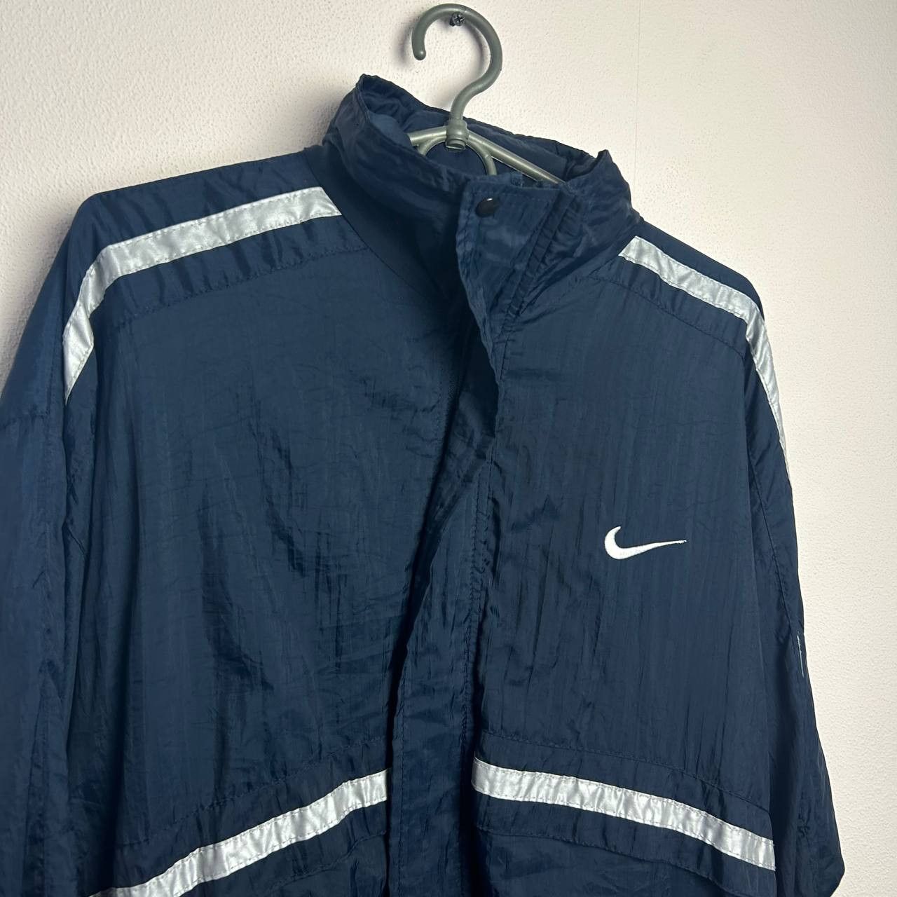 Nike Vintage Nike Small swoosh nylon 90s streetwear jacket Size US XL / EU 56 / 4 - 2 Thumbnail