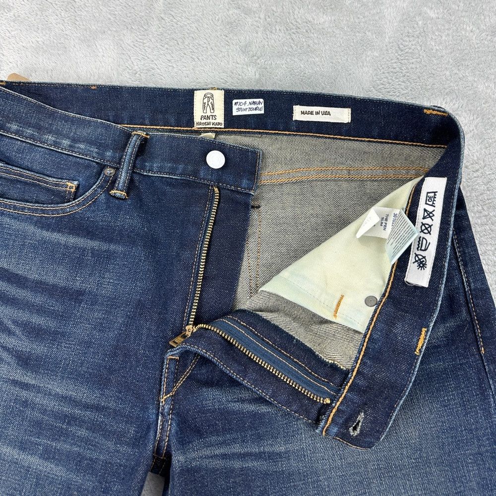 KATO Kato NWT 14 oz 4 way stretch selvedge "the pen" slim men's Size US 34 / EU 50 - 7 Thumbnail