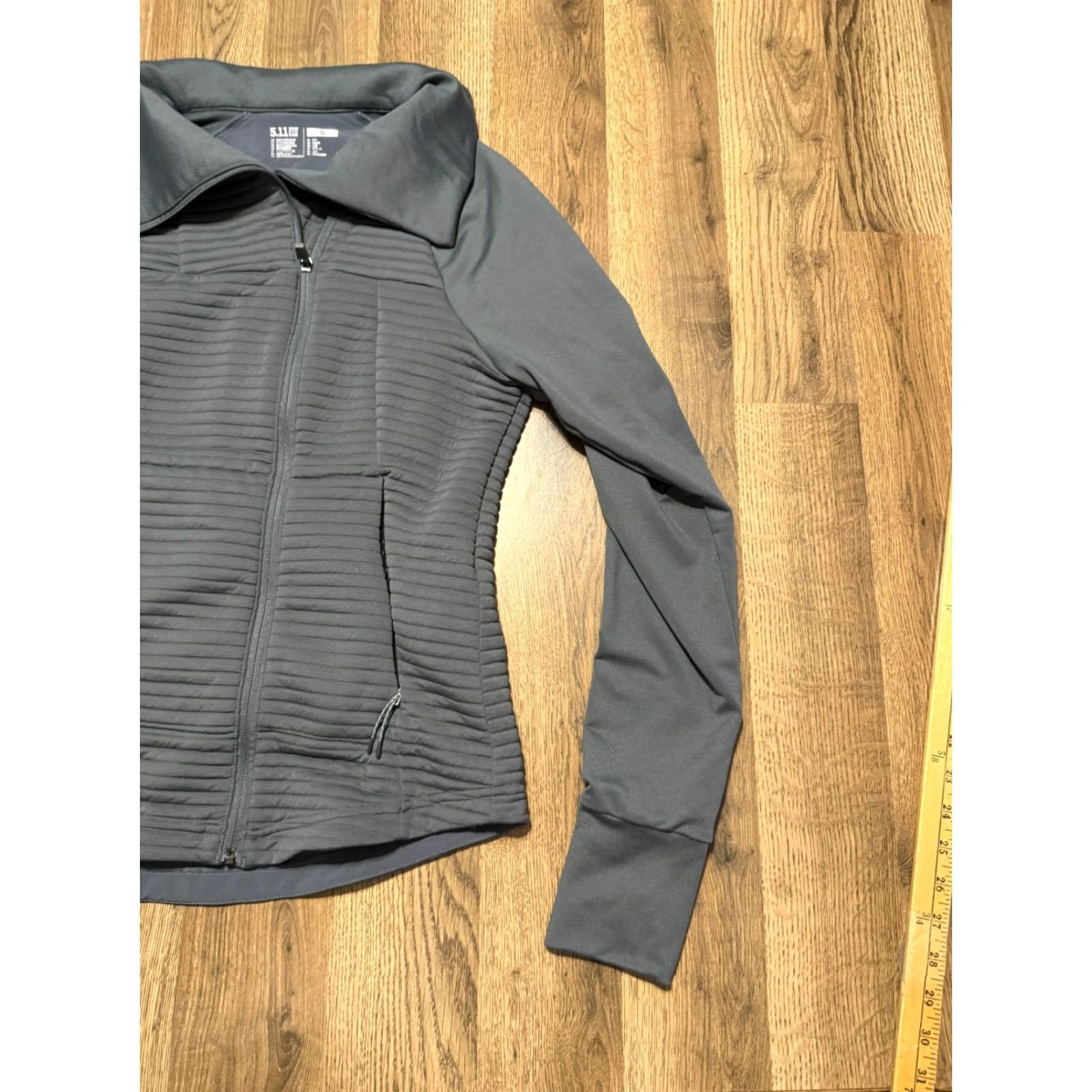 Vintage 5.11 Tactical Sweater Women's Size Small Gray Full Zip Up Long Sleeve Pockets Size S / US 4 / IT 40 - 3 Thumbnail