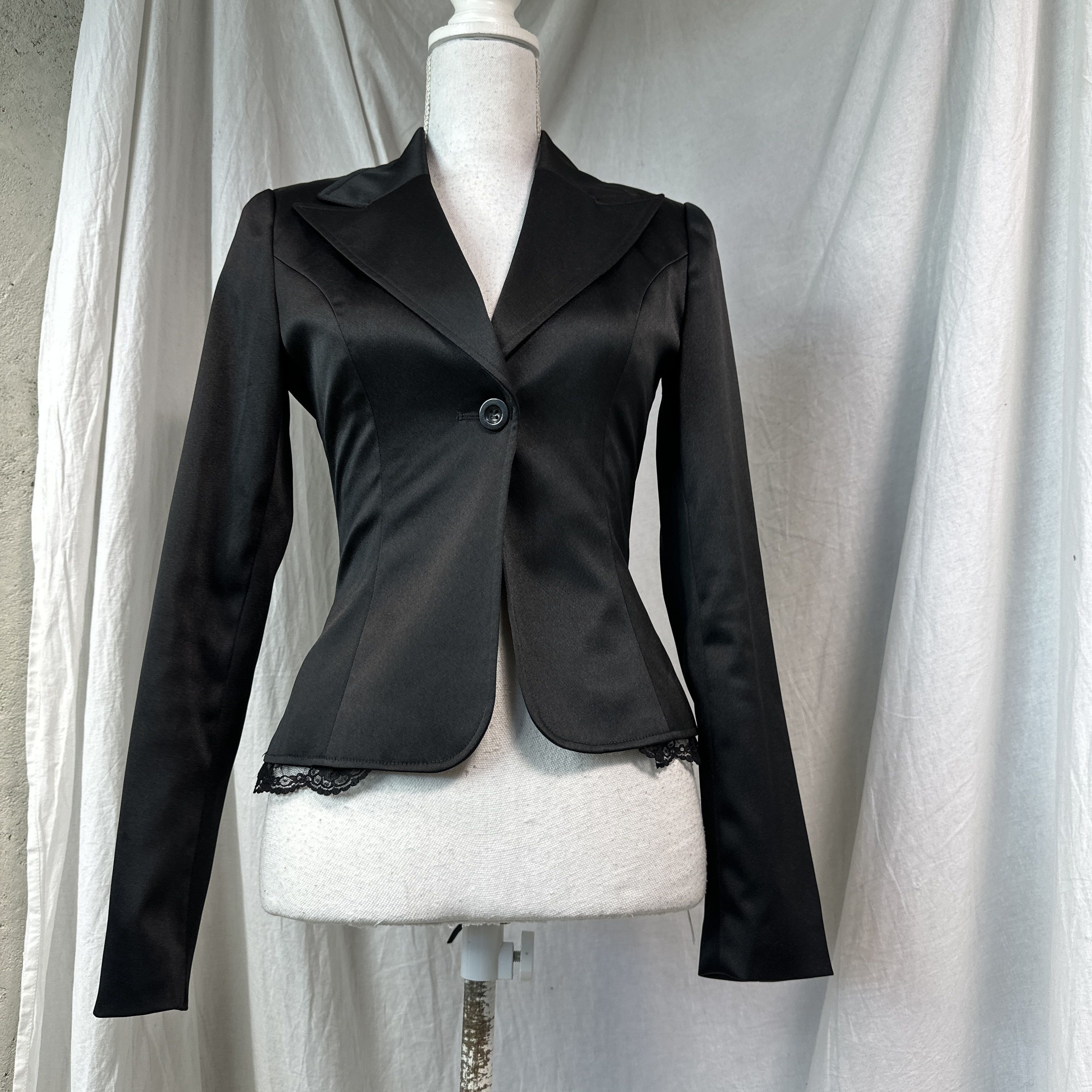 Vintage Vintage Emo Rhinestones Skull Corset Lacing Blazer 00s Size S / US 4 / IT 40 - 8 Thumbnail