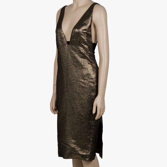 Diane von Furstenberg NWT Diane von Furstenberg Runway Metallic Backless Chastity Size M / US 6-8 / IT 42-44 - 2 Thumbnail