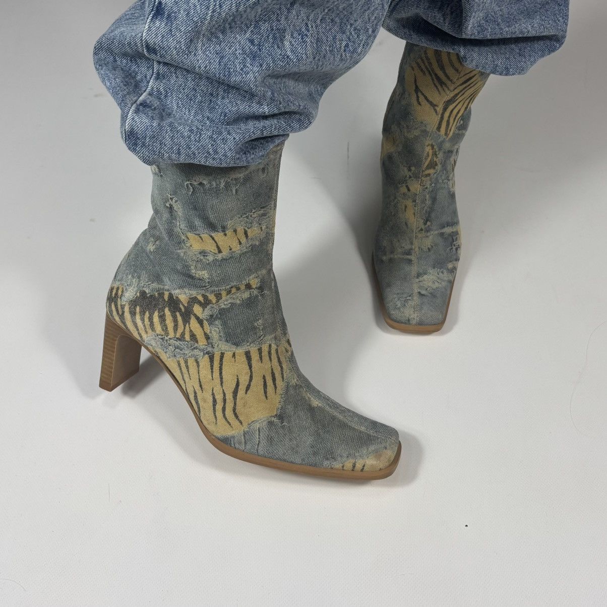 Japanese Brand Vintage Y2K Japanese Retro Cavalli Zebra Style Boots Size US 11 / IT 41 - 3 Thumbnail