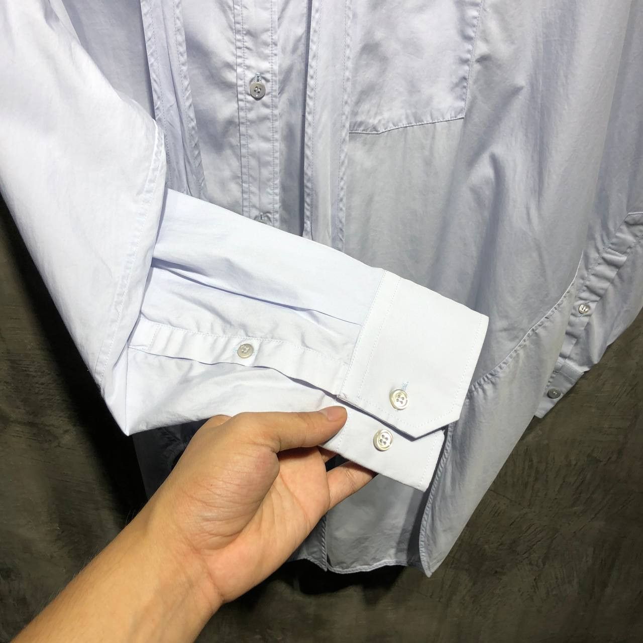 Balenciaga Balenciaga Back logo Poplin polo long sleeves Size US XL / EU 56 / 4 - 4 Thumbnail