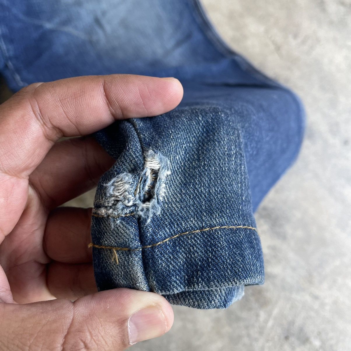 L.L. Bean 🔥Vintage L.L.Bean Carpenter Worker Distress Denim Jeans Size US 38 / EU 54 - 9 Thumbnail