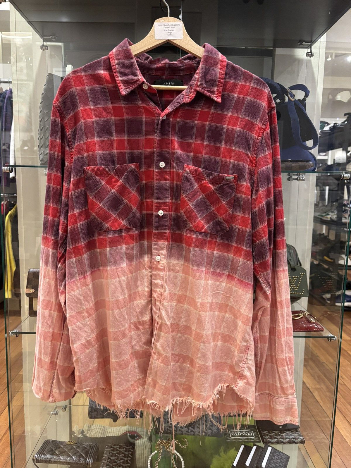 Amiri Bleached Gradient Flannel Shirt
