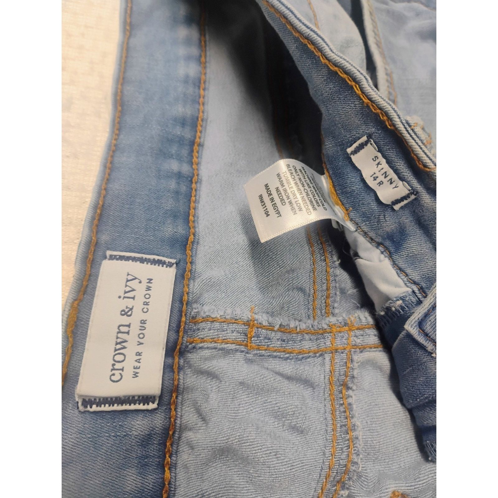 Other Crown & Ivy Women's Skinny Jeans Size 14R Blue Stretch High Size 36" / US 14 / IT 50 - 1 Thumbnail