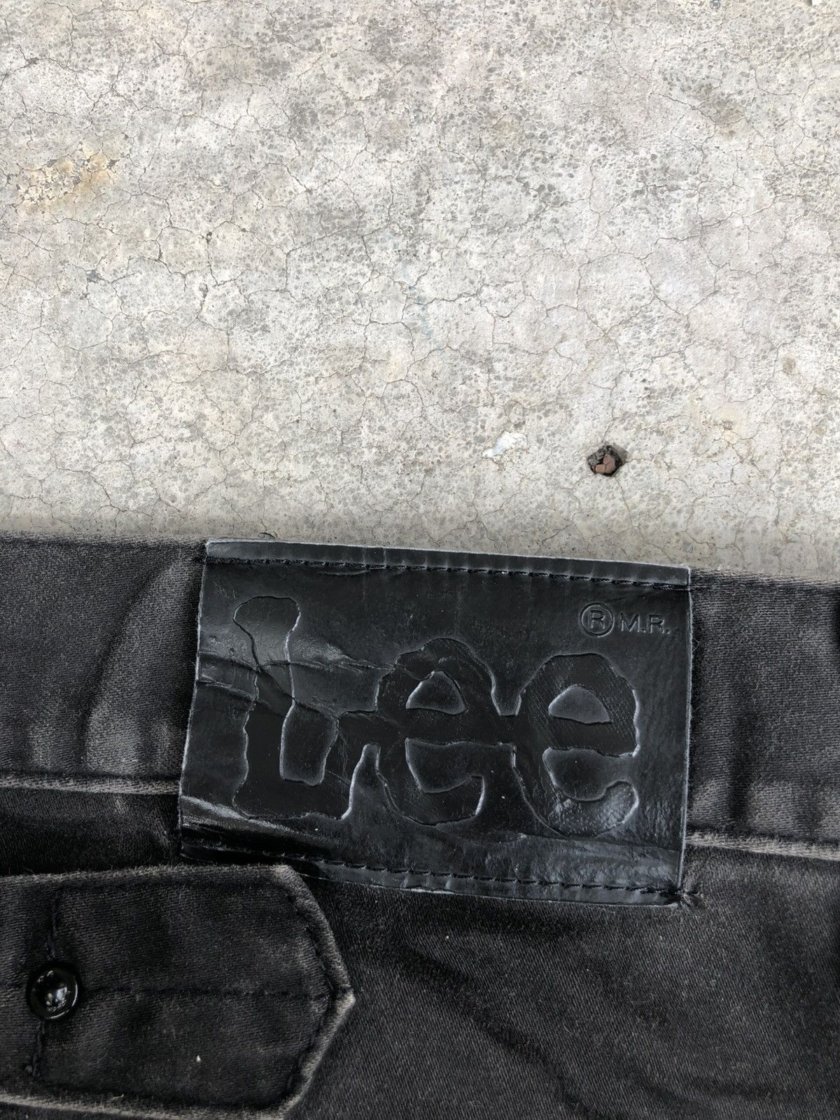If Six Was Nine Japanese Lee Flared Jeans Distressed Suede Size US 31 - 18 Thumbnail