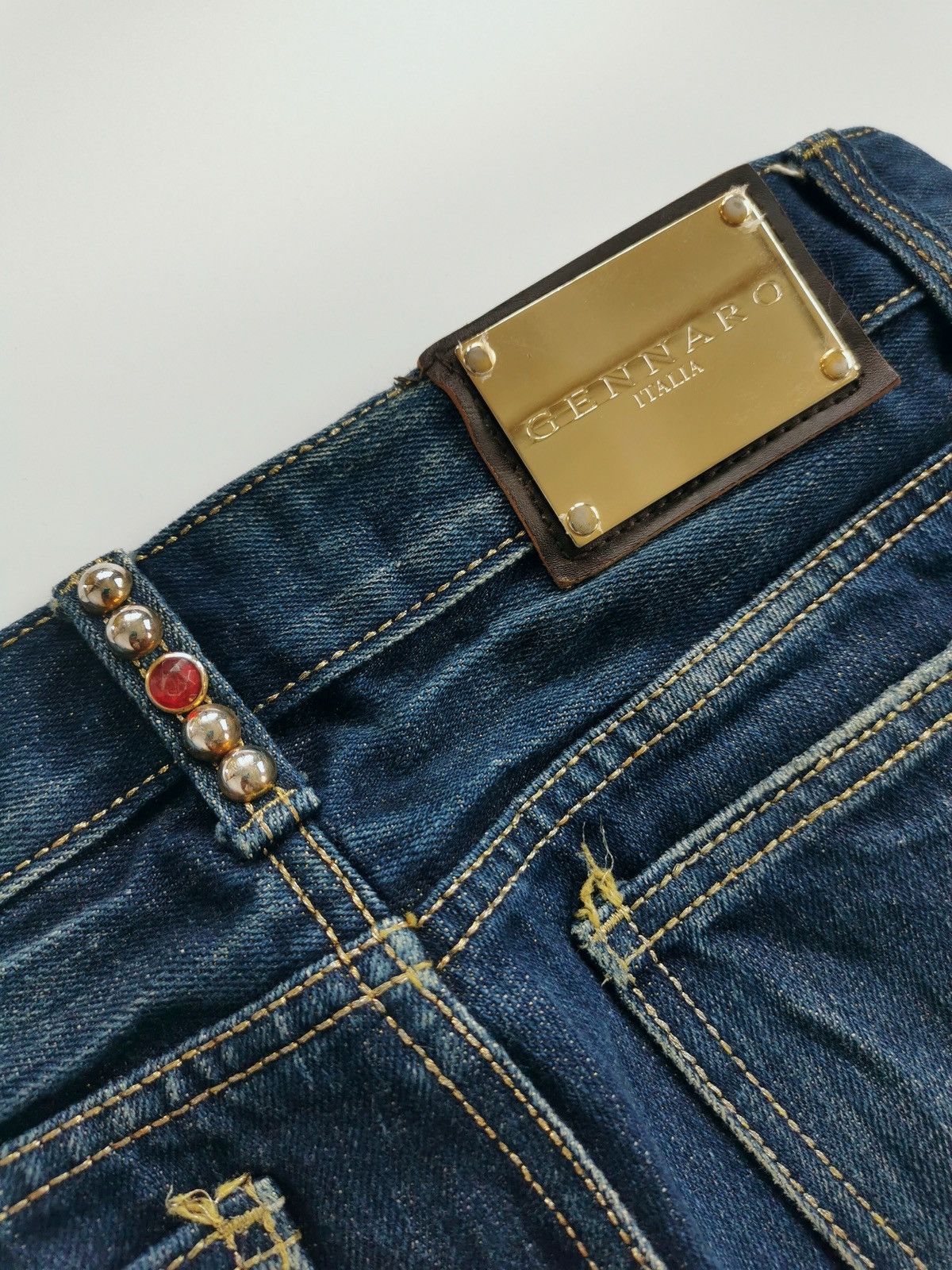 If Six Was Nine Bootcut Flare Gennaro Denim Jeans Size US 31 - 13 Thumbnail