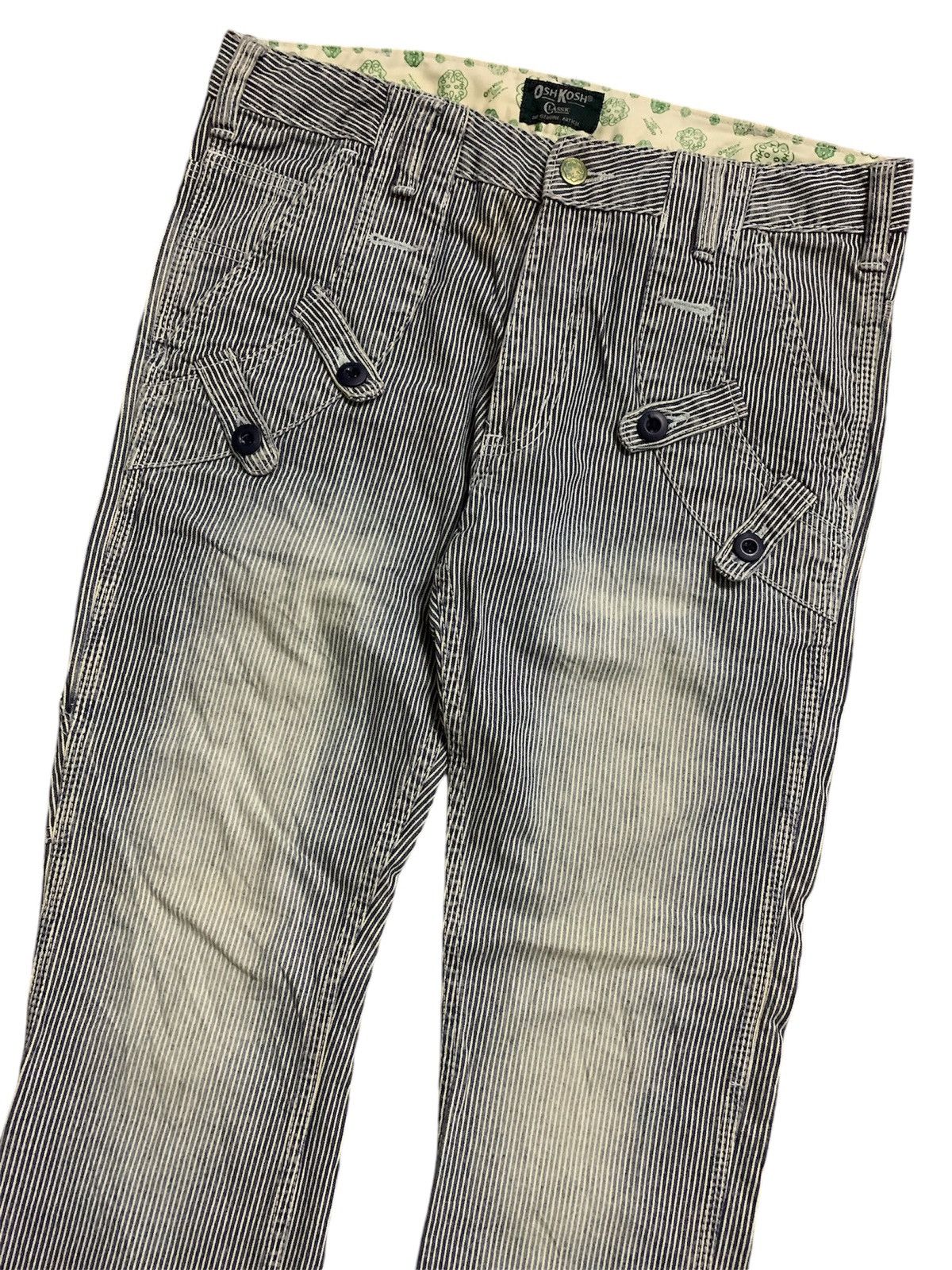 Oshkosh Vintage Carpenter Osh Kosh Classic Stripe Pant Size 32" / US 10 / IT 46 - 5 Thumbnail