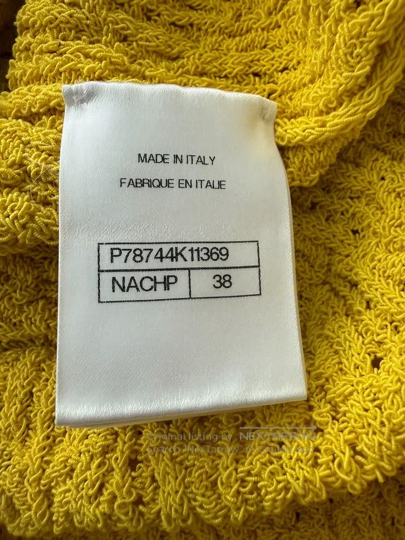 Chanel Chanel Yellow hollow knitted cardigan vest Size XS / US 0-2 / IT 36-38 - 5 Thumbnail