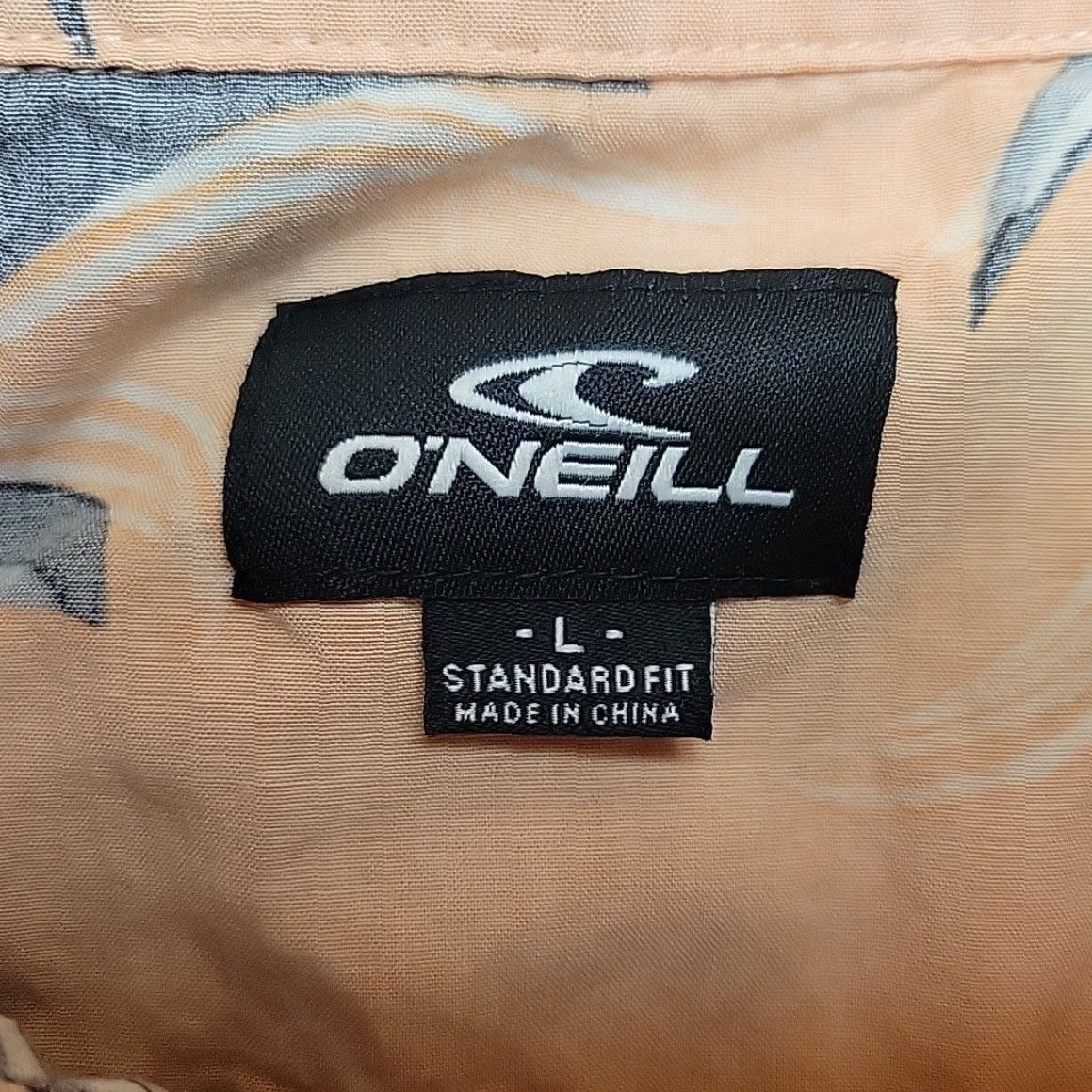O'Neill VINTAGE ONeill Shirt Mens Large Peach Palm Print Rayon Cotton Blend Surf Aloha Casual Size US L / EU 52-54 / 3 - 4 Thumbnail