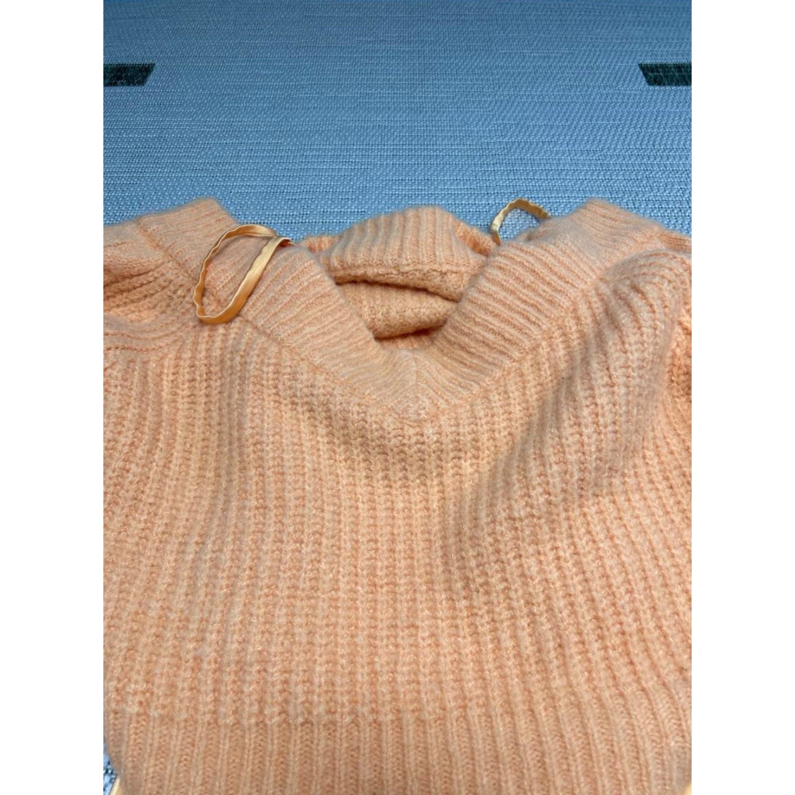 Anthropologie Mare Anthropologie Sweater Midi Dress Women M Orange Knit V-Neck Dolman Sleeve Pullover Size M / US 6-8 / IT 42-44 - 3 Thumbnail
