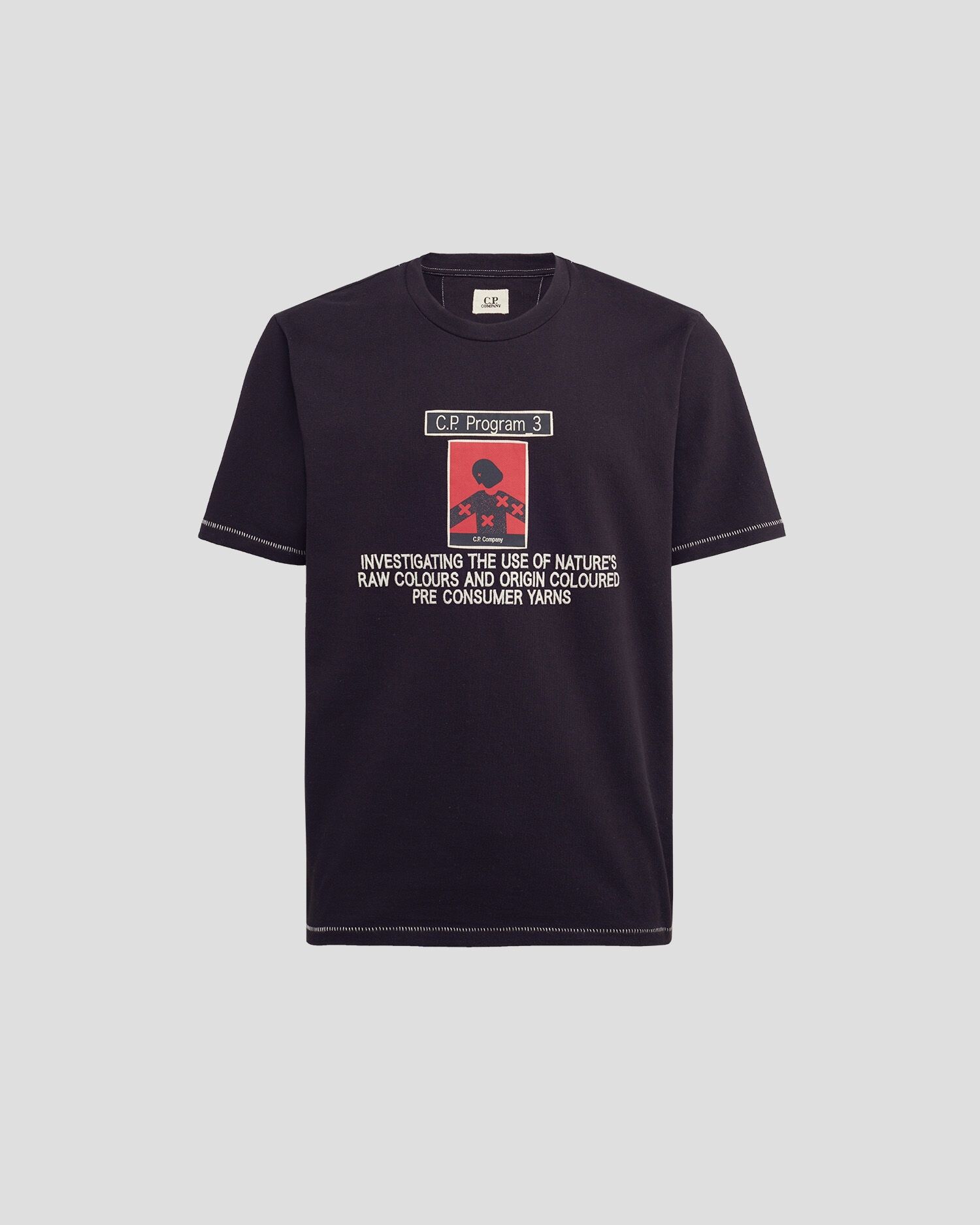 C.P. Company o1y1224 Logo Crewneck T-Shirt in Black Size US L / EU 52-54 / 3 - 1 Thumbnail