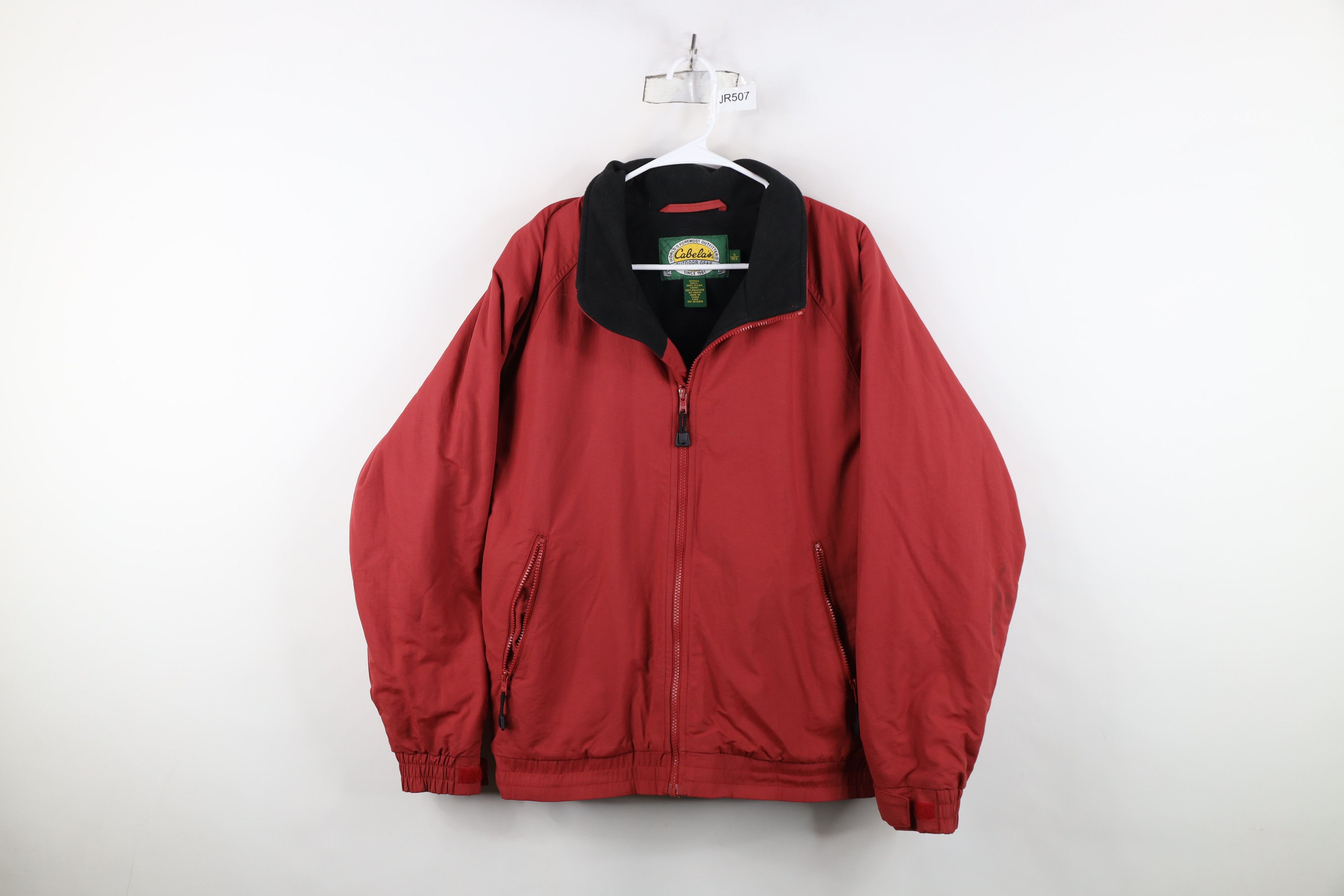 Cabelas Vintage Cabelas Spell Out Fleece Lined Bomber Jacket Red Size US S / EU 44-46 / 1 - 1 Thumbnail