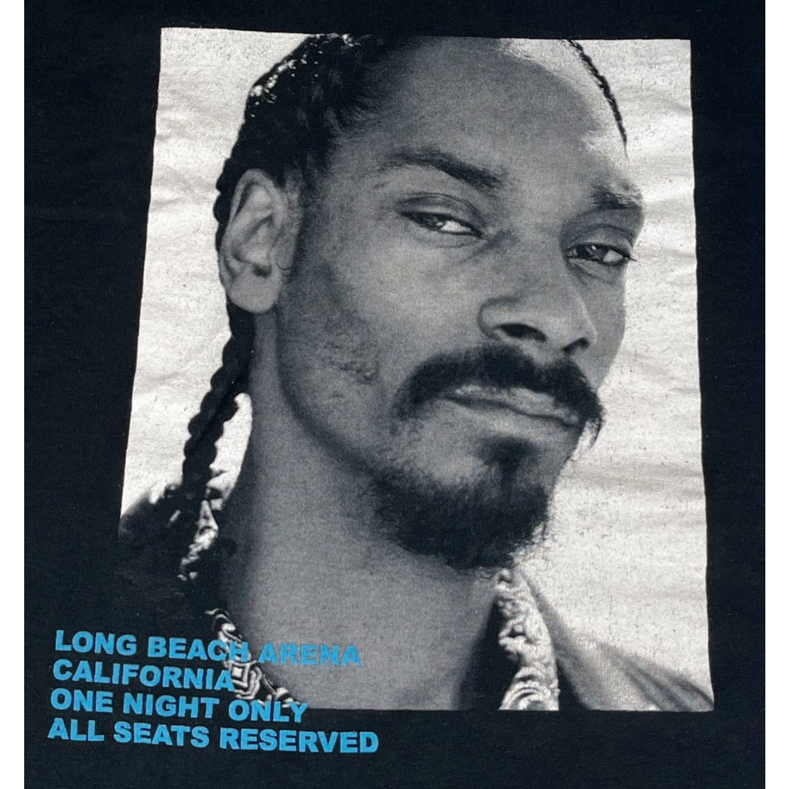 Vintage Snoop Dogg Long Beach California One Night Only T-Shirt Rap Sz L Mens Black Cotton Graphic Print Short Sleeve Crew Neck Vintage 2019 Size US L / EU 52-54 / 3 - 3 Thumbnail