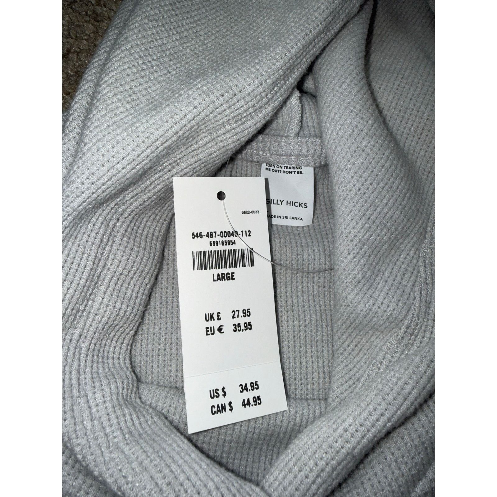 Hollister Hollister Gilly Hicks Cozy Waffle Hoodie - Light Gray, Large Size L / US 10 / IT 46 - 2 Thumbnail