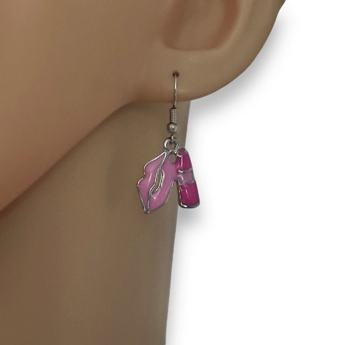 Other Fun lipstick and lips dangle hook earrings Size ONE SIZE - 2 Thumbnail
