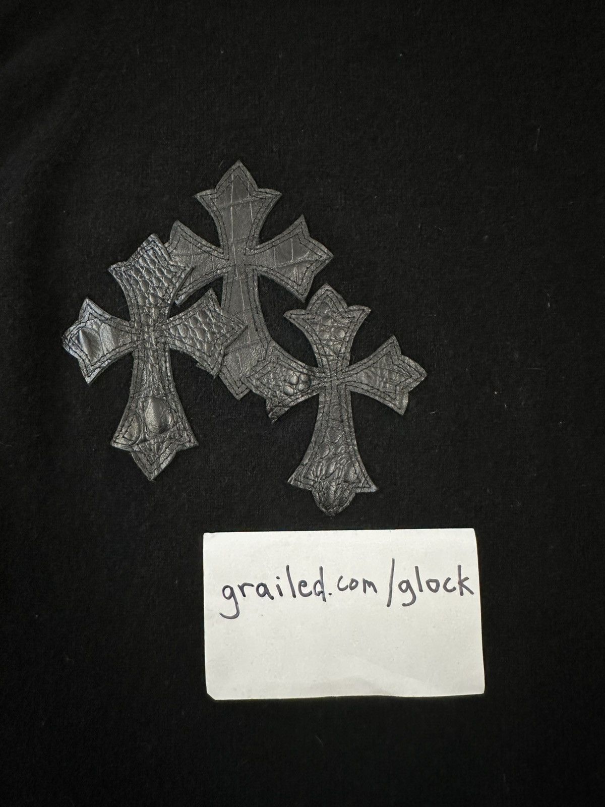 A&G Rock A&G Rock Triple Cross Black Cashmere Alligator Leather Size US L / EU 52-54 / 3 - 5 Thumbnail