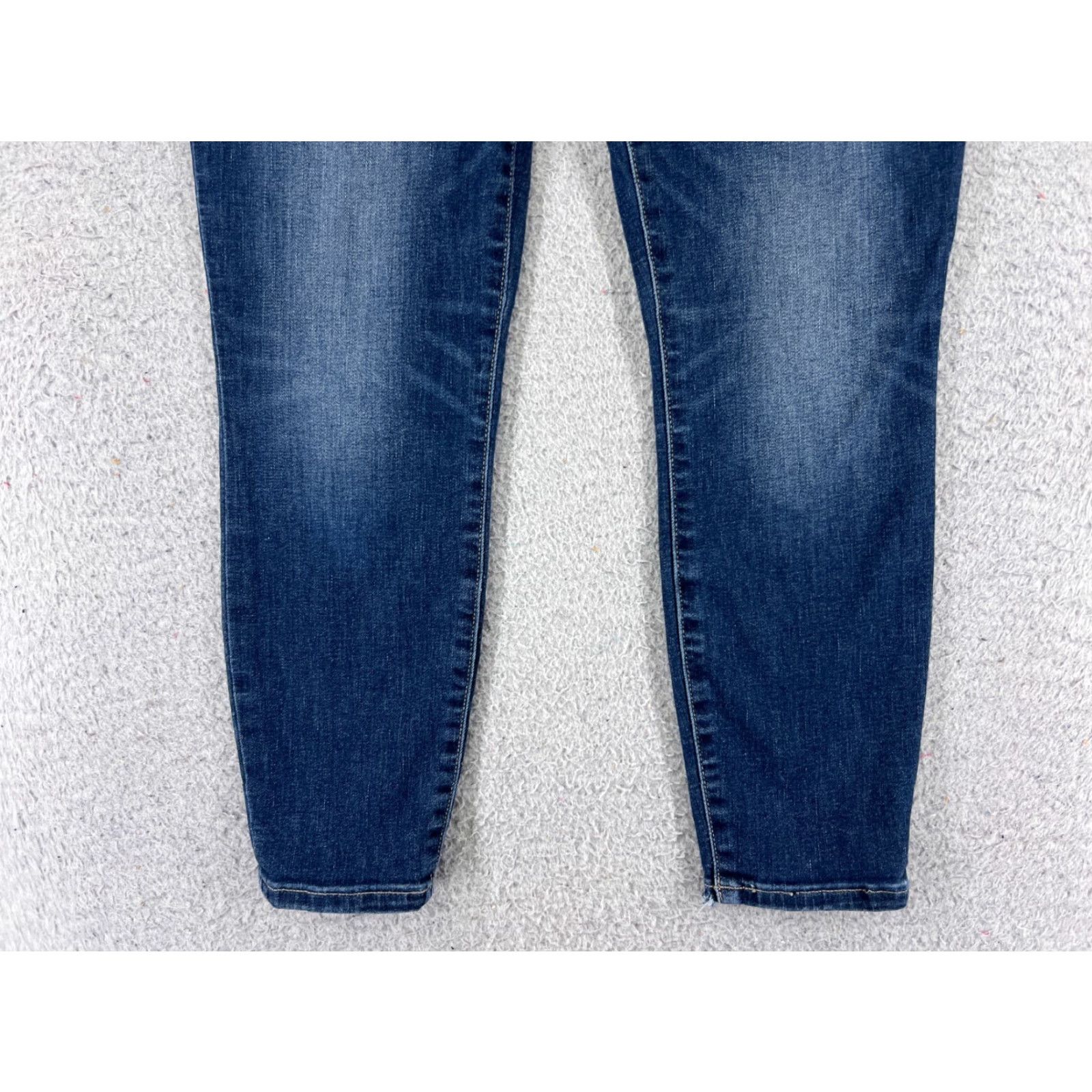 Vintage Ava Women's Blue Denim Jeans 2 Mid Rise Cropped 23x23 Cotton Blend 90s American Size 26" / US 2 / IT 38 - 2 Thumbnail