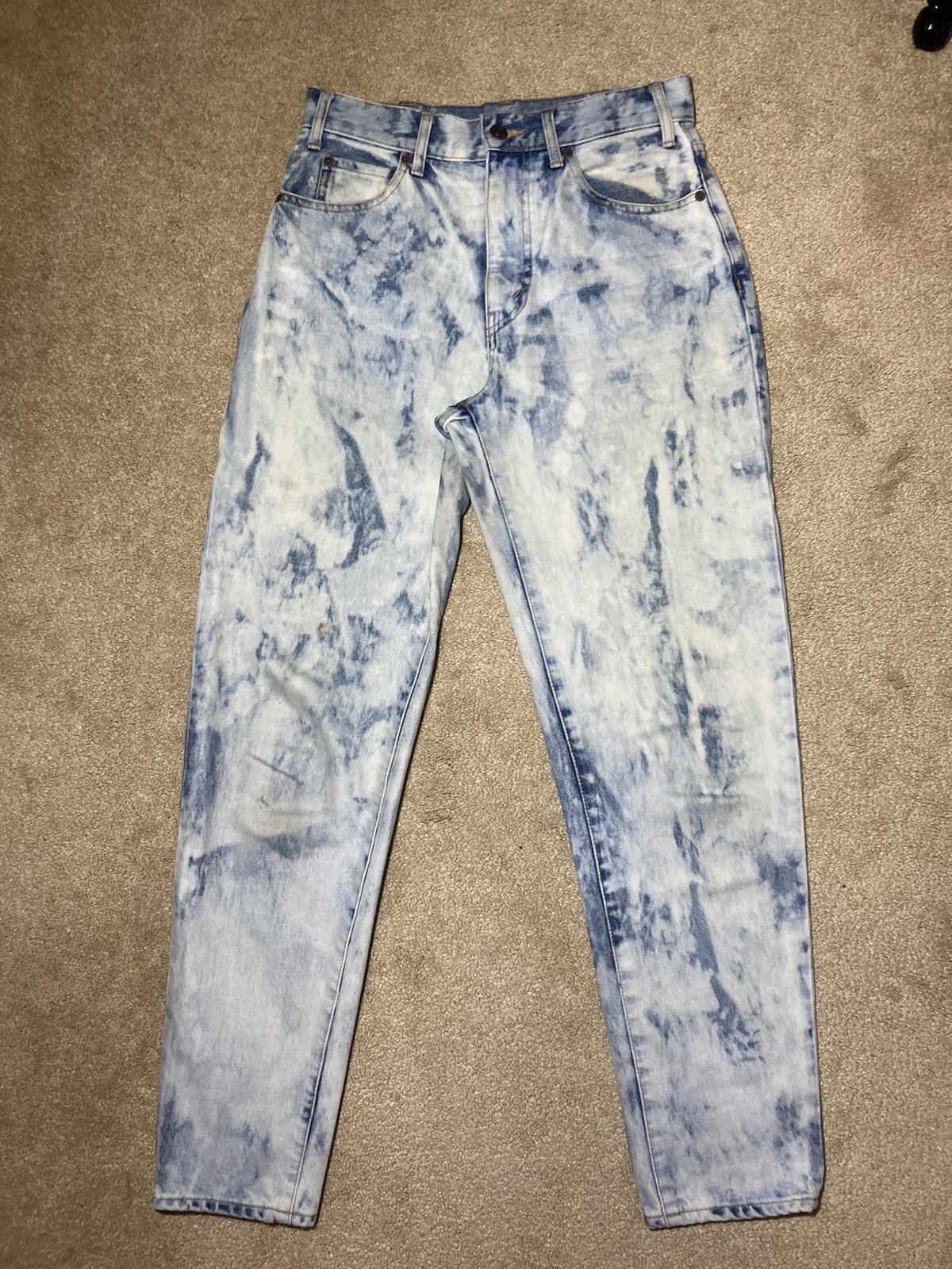 Celine × Hedi Slimane SS19 Celine Bleached Denim Jeans 27 Carrot 2019 Tie Dye Hedi Size US 27 - 2 Thumbnail