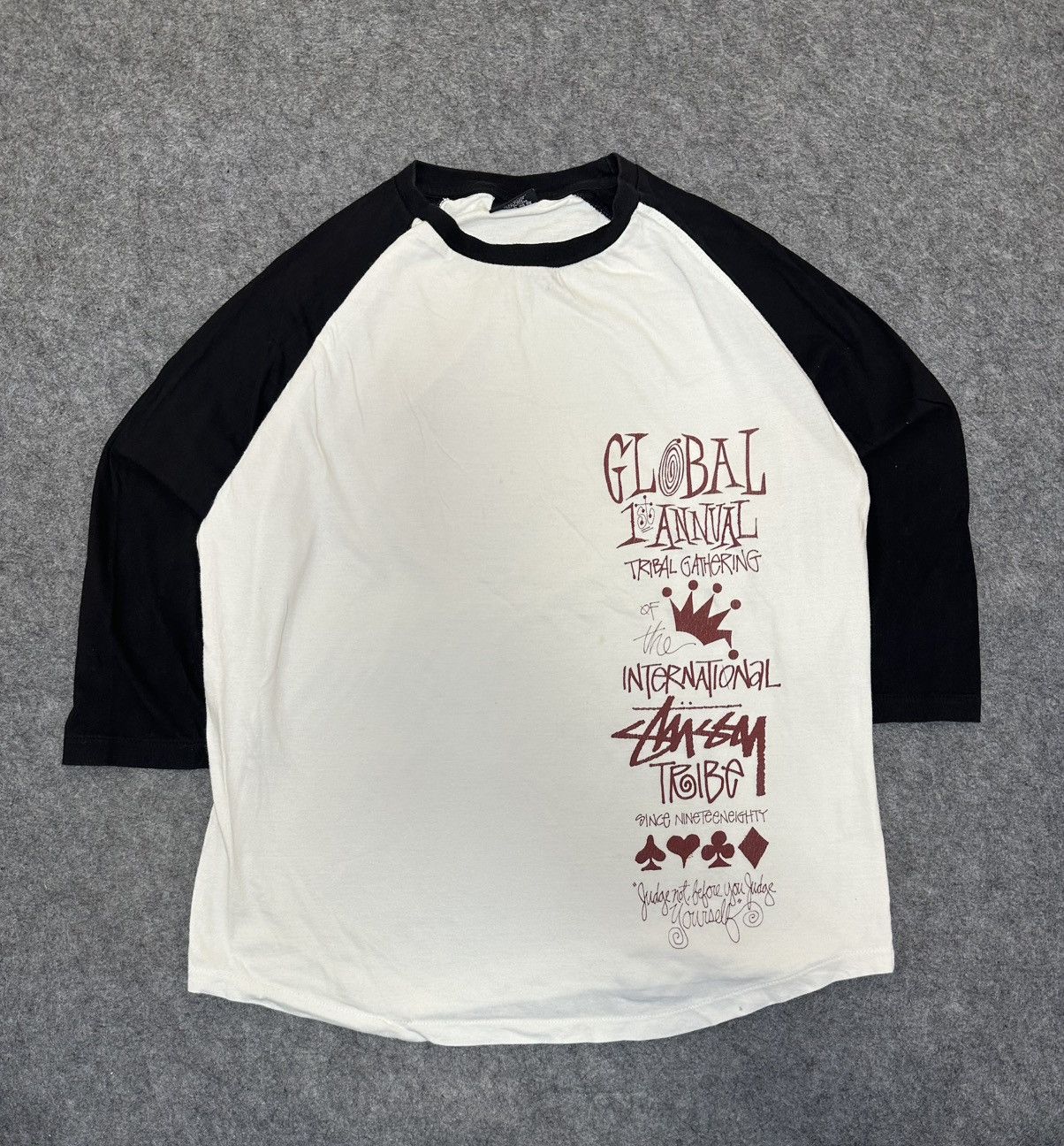 Stussy Stüssy Global Annual Tribal Gathering 3/4 sleeve. Size US XL / EU 56 / 4 - 1 Thumbnail