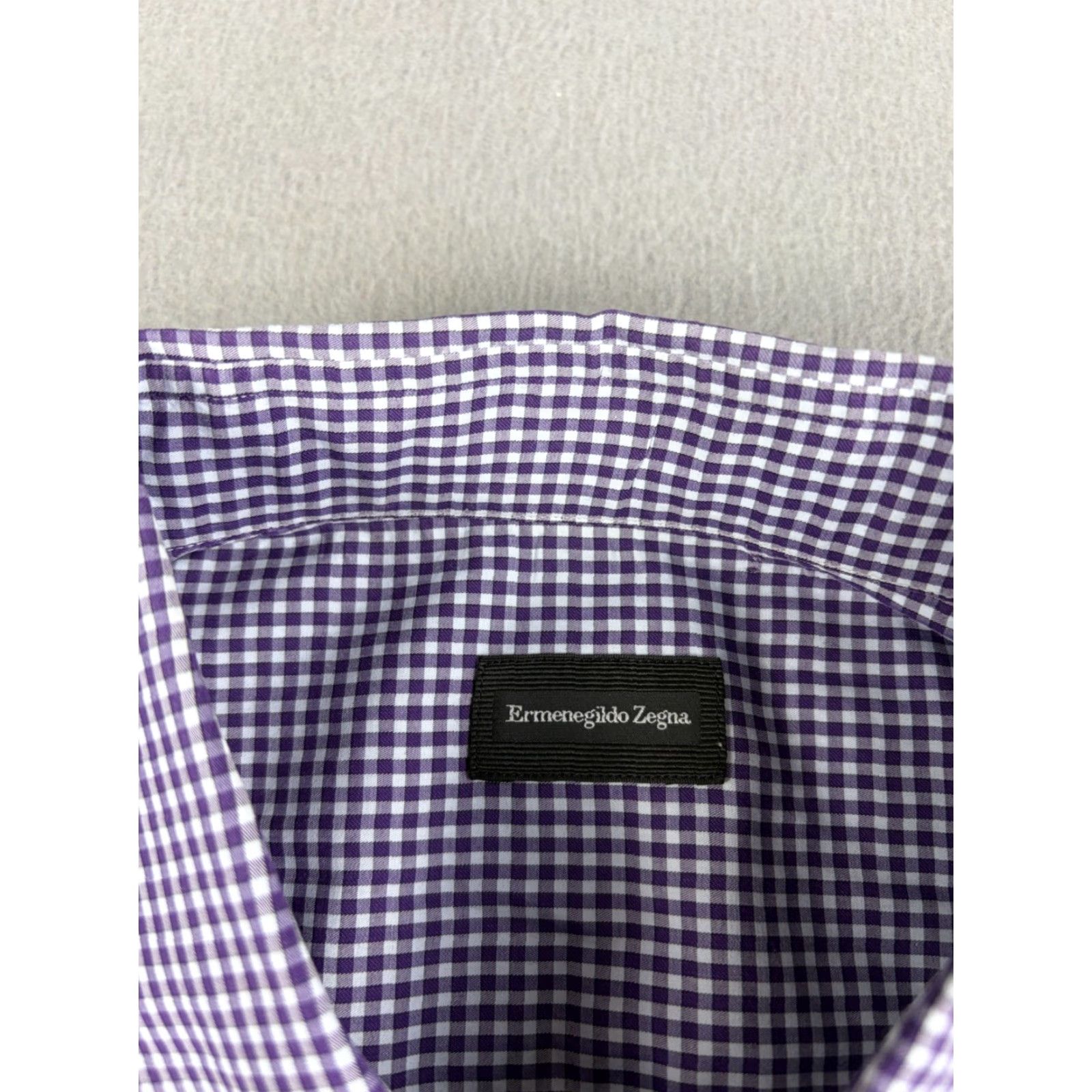 Ermenegildo Zegna Ermenegildo Zegna Shirt Mens XL Blue Check Plaid Long Sleeve Button Down Casual Size US XL / EU 56 / 4 - 3 Thumbnail