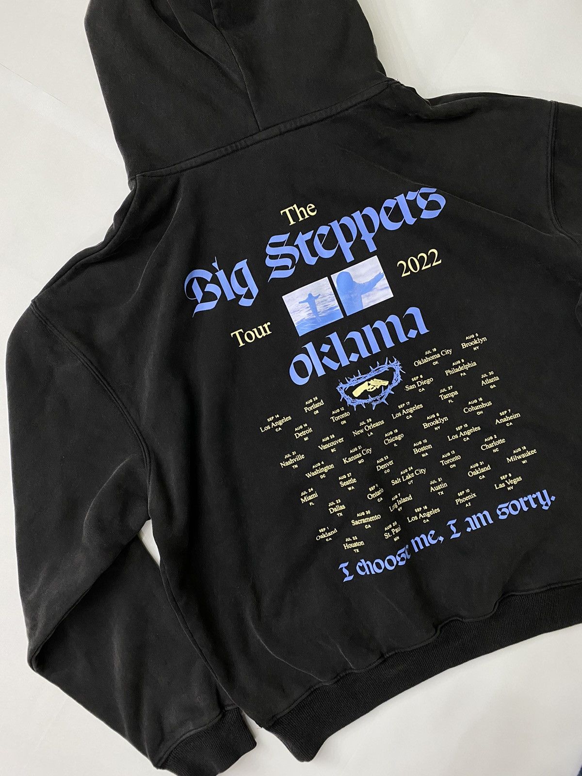 image of Kendrick Lamar “The Big Steppers Tour” Hoodie in Black Wash, Men's (Size Medium)