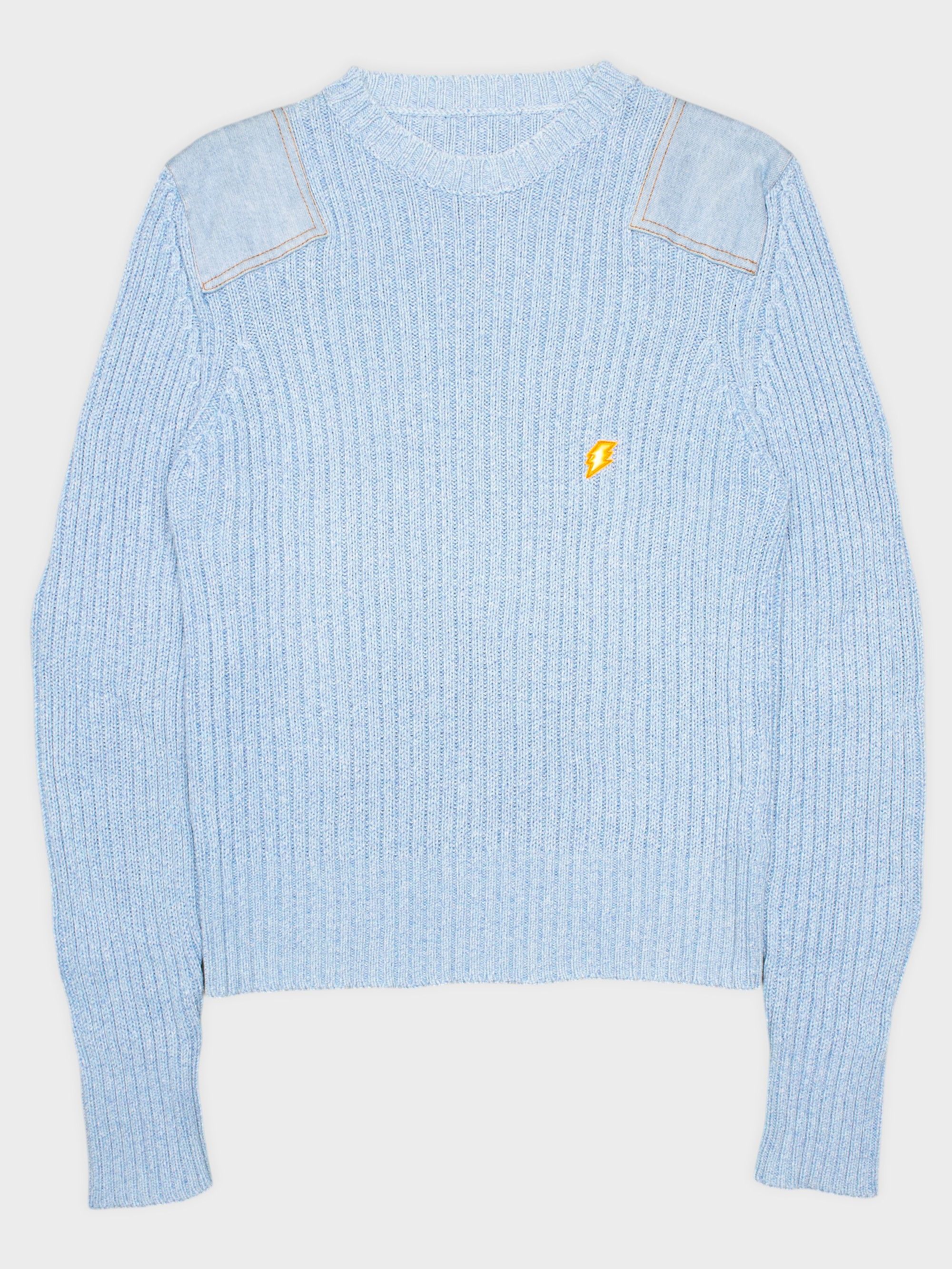 Walter Van Beirendonck Wild & Lethal Trash W&LT baby blue cotton military sweater Size US S / EU 44-46 / 1 - 3 Thumbnail