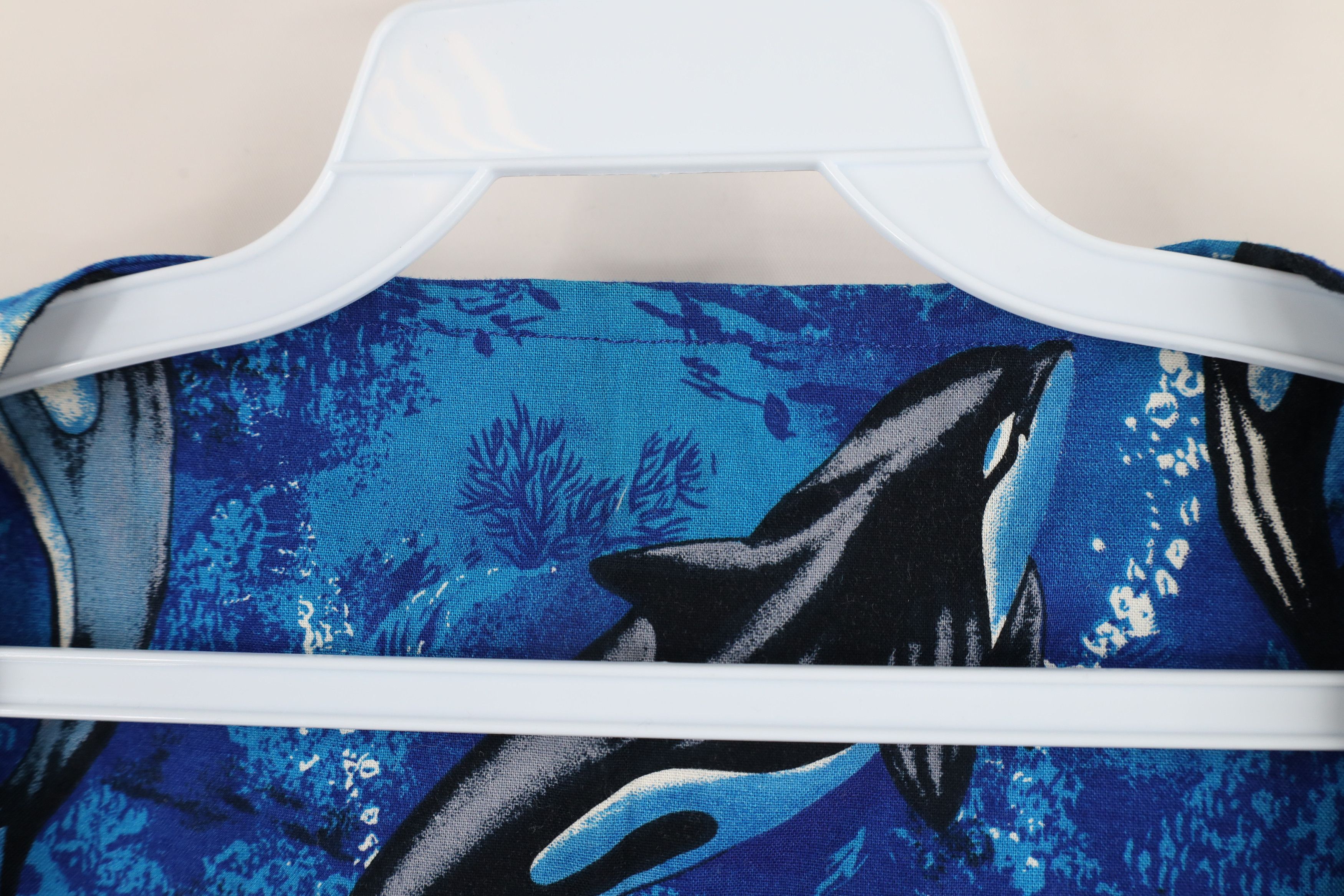 Vintage Vintage 90s Streetwear Whale All Over Print Open Front Vest Size 3XL / US 20-22 - 5 Thumbnail