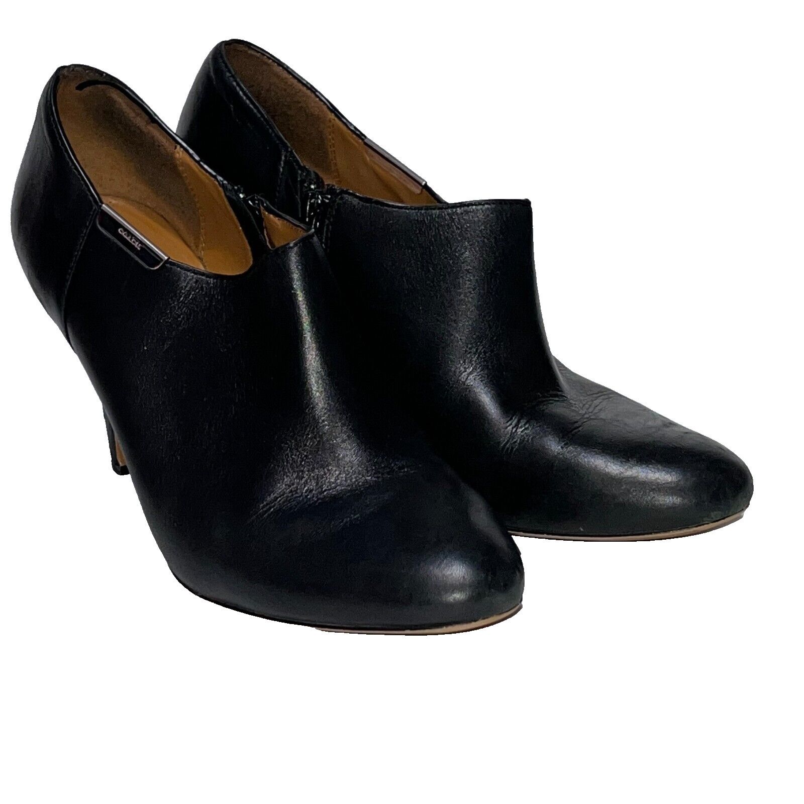 Coach Coach Seneca Q5501 Black Leather Zip Ankle Booties Size 10 B Size US 10 / IT 40 - 2 Thumbnail