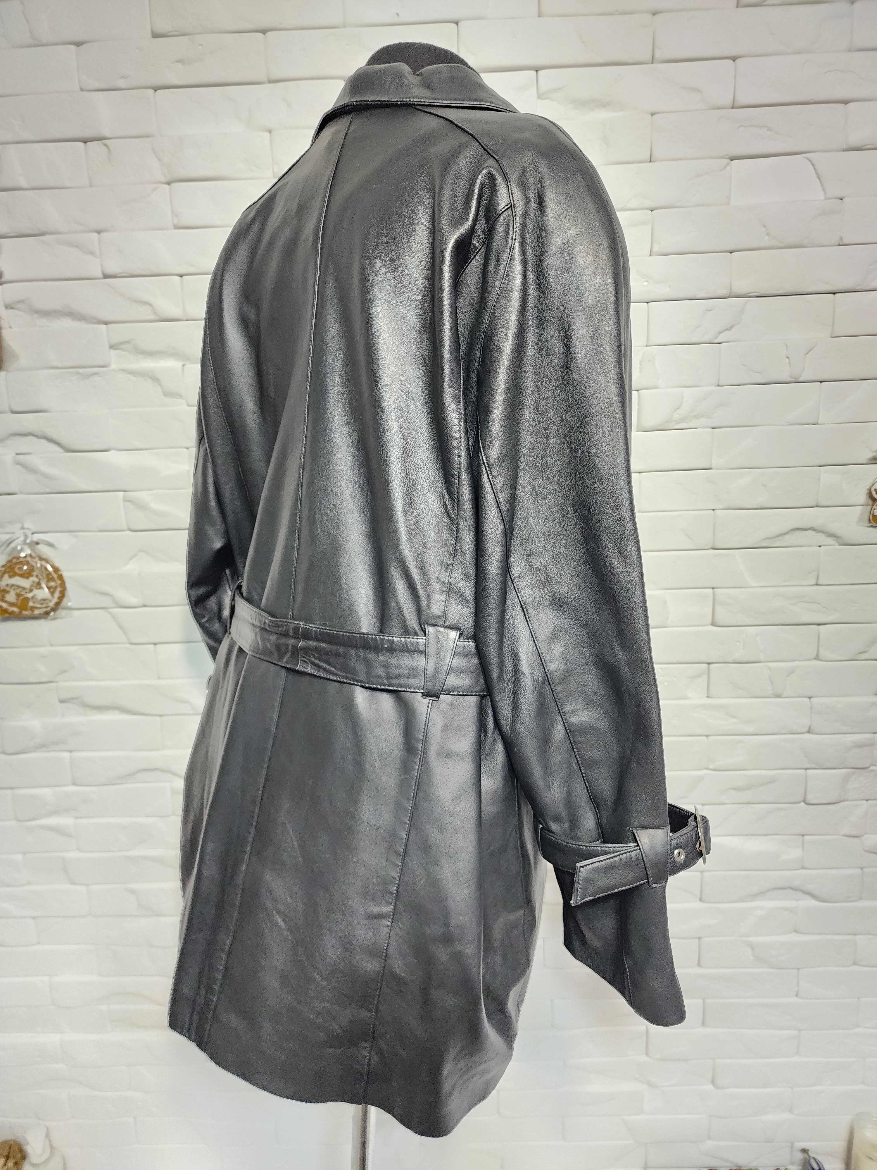 Other Elegant Black Genuine Leather Women's Jacket: Size XXL / US 16-18 / IT 52-54 - 4 Thumbnail