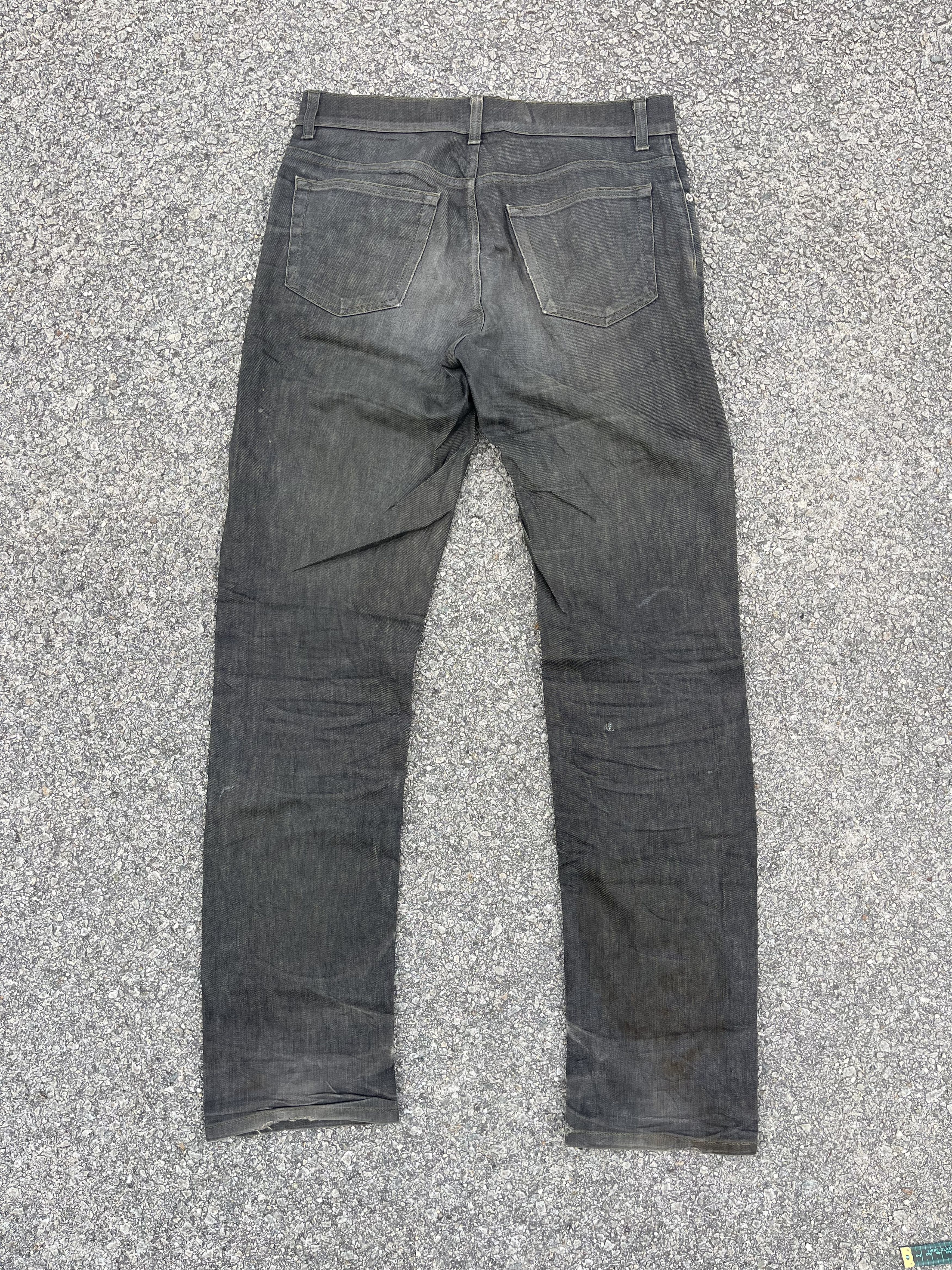 Helmut Lang × Vintage Vtg 90s Helmut Lang Black Dirt Low Waist Contour Fit Size US 31 - 2 Thumbnail