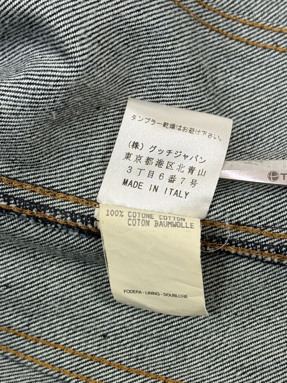 Gucci 90s Gucci Tom Ford SS99 Snap Button Denim Jacket Blue 40 Size S / US 4 / IT 40 - 10 Thumbnail