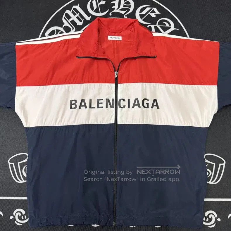 Balenciaga Balenciaga White Red Blue Windbreaker. Size US XS / EU 42 / 0 - 1 Thumbnail