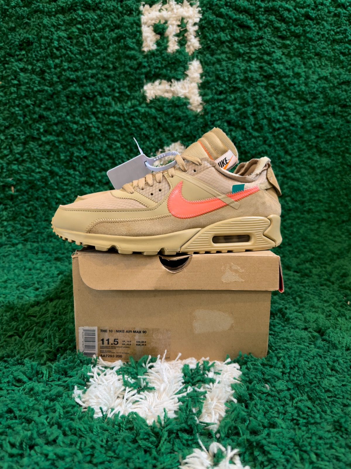Pre-owned Nike X Off White Off-white X Nike Air Max 90 Desert Ore Shoes In Tan