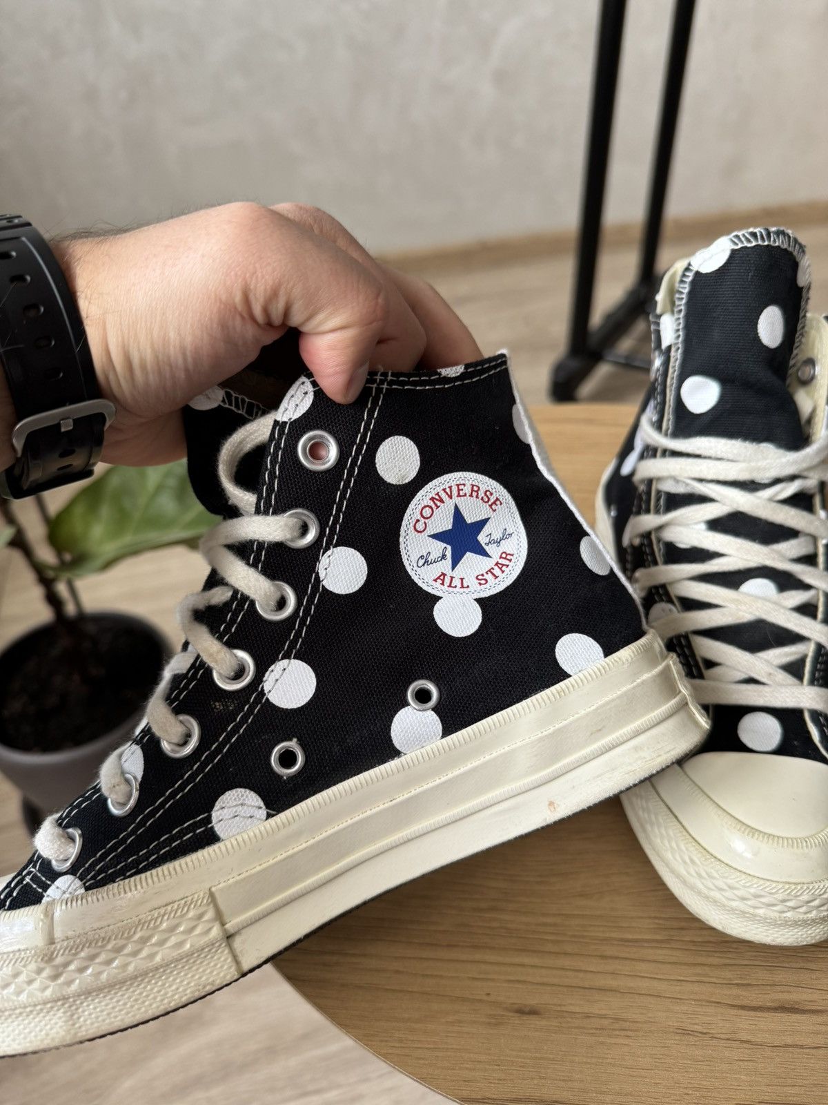Comme des Garcons PLAY × Converse Converse Comme Des Garcons PLAY Dot High Top Sneakers Size US 5 / IT 35 - 5 Thumbnail