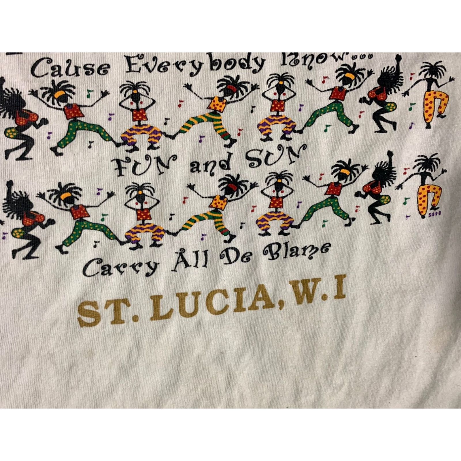 Vintage Reggae Jam St Lucia Mens Extra Large XL Vintage Shirt Size US XL / EU 56 / 4 - 2 Thumbnail