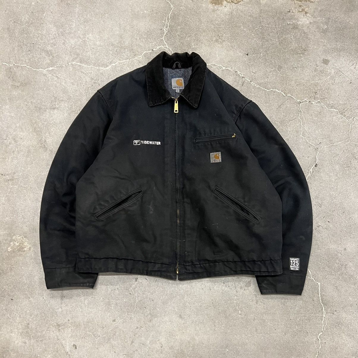 image of Made Usa Carhartt Detroit 90's Faded Blanket Lined J97 in Black, Men's (Size XL)