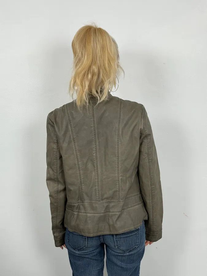 Vintage 2000s Archive Khaki Napoleon Officier Military Jacket Size M / US 6-8 / IT 42-44 - 3 Thumbnail