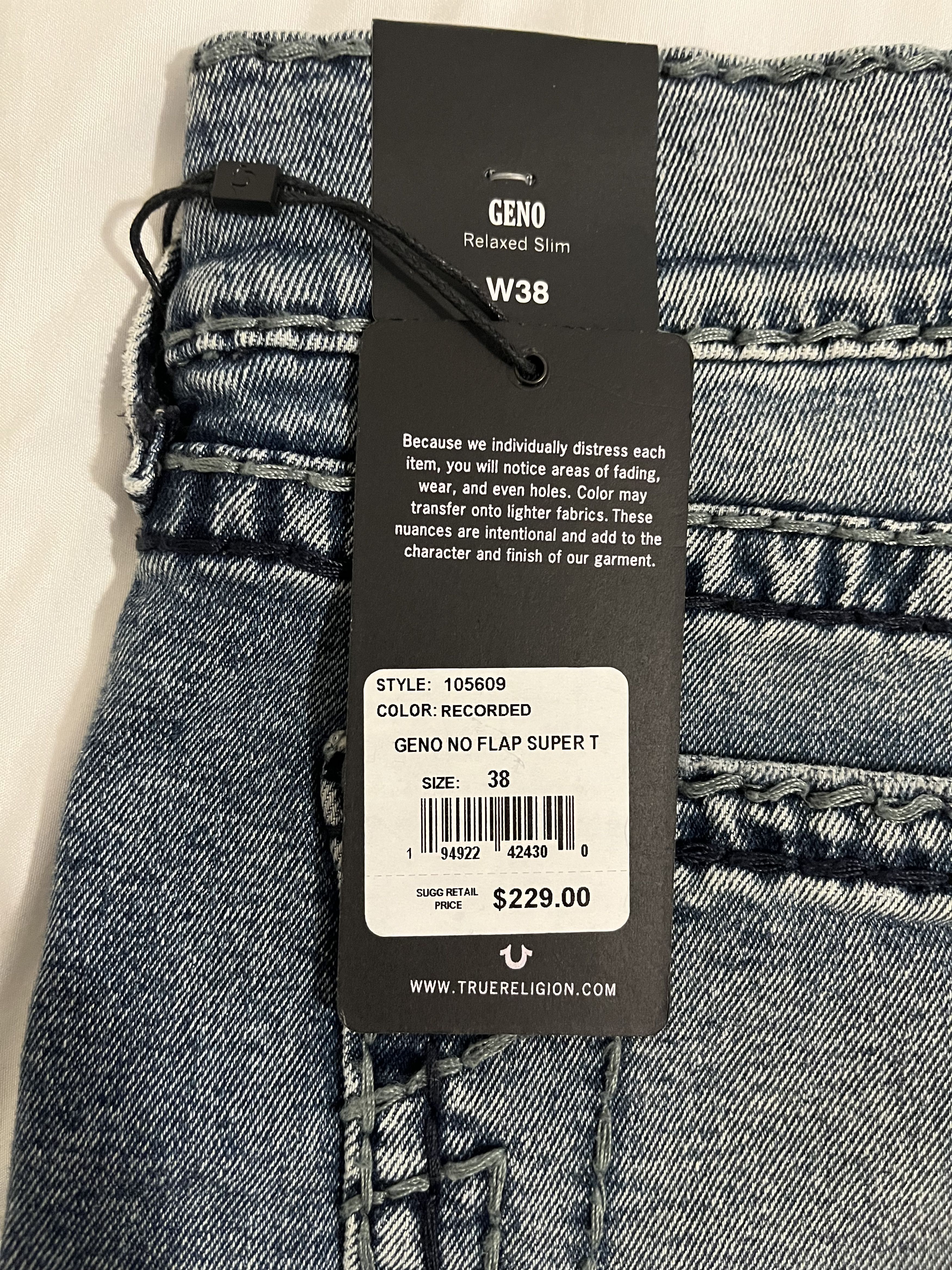 True Religion True Religion Geno Relaxed Slim Jeans Size US 38 / EU 54 - 4 Thumbnail