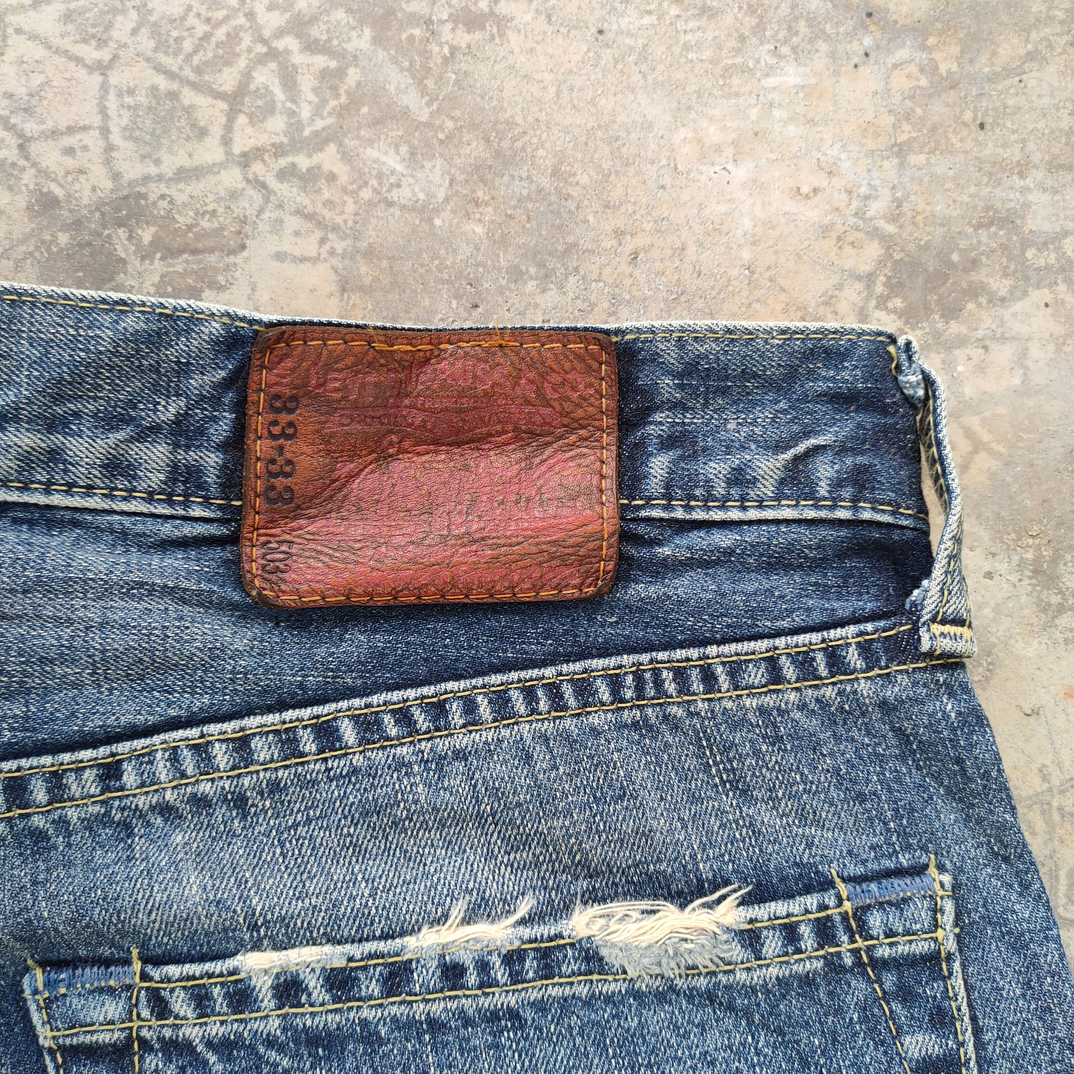 Levi's × Vintage W34 VINTAGE LEVI'S 503 DISTRESSED FADED JEANS DENIM PANTS Size US 34 / EU 50 - 11 Thumbnail