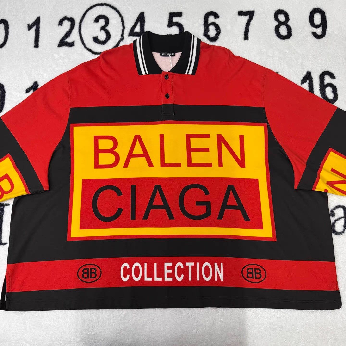 Balenciaga Balenciaga Color-Block Hockey Long Sleeve Polo Shirt Q10 Size US M / EU 48-50 / 2 - 1 Thumbnail