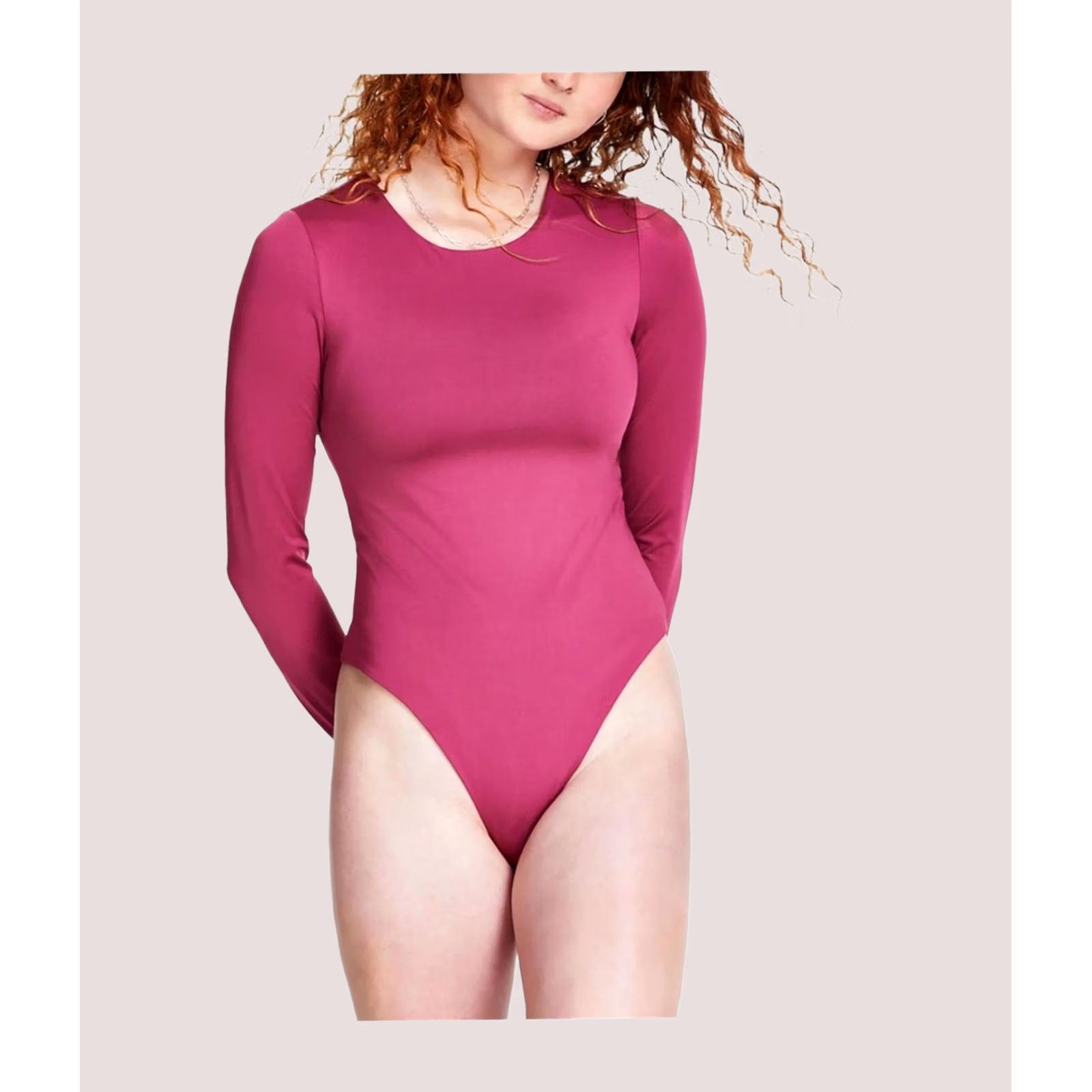 Vintage VINTAGE Crave Fame Womens Solid Bodysuit Jumpsuit, Pink, M Size M / US 6-8 / IT 42-44 - 1 Thumbnail